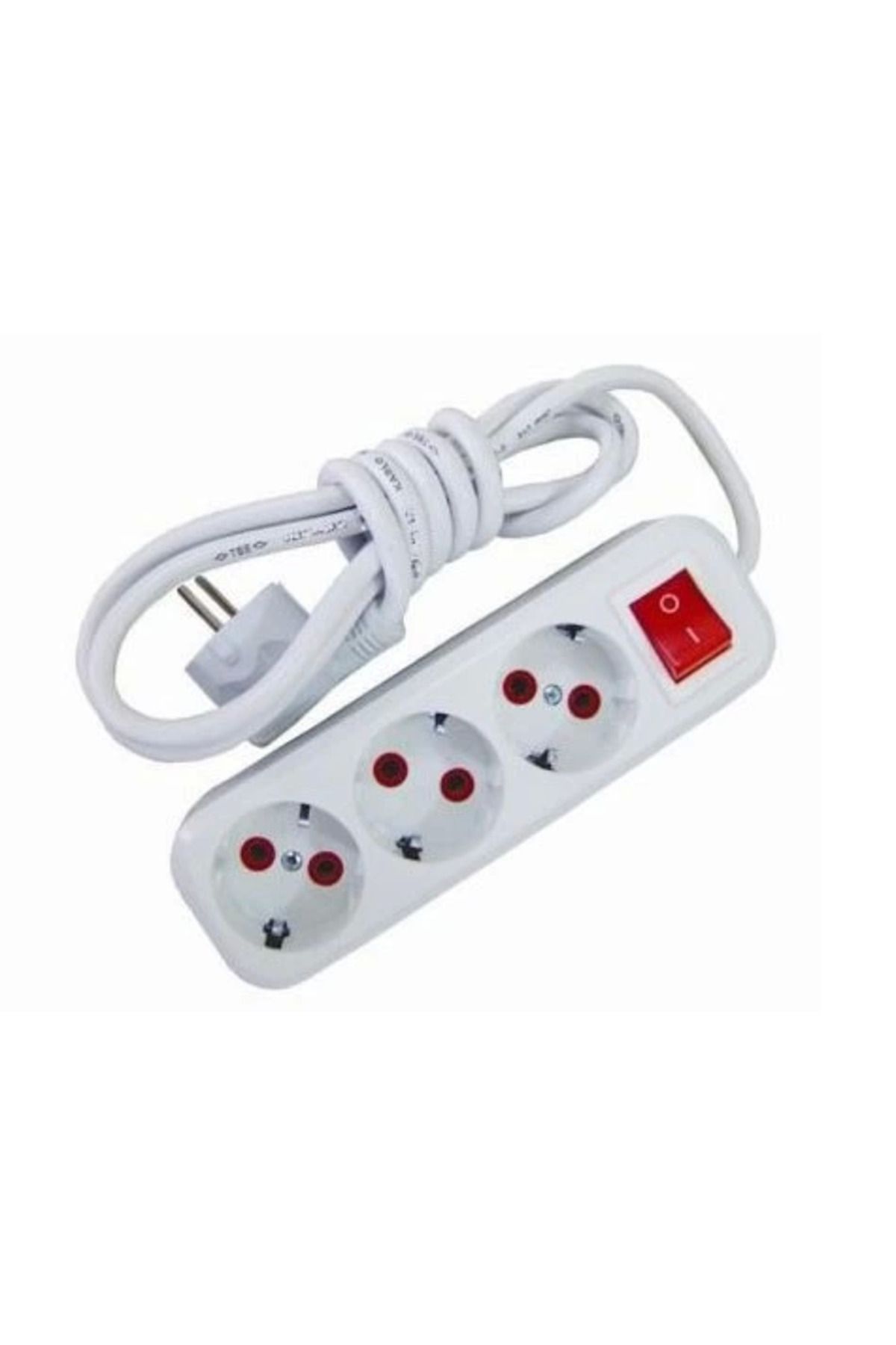 Easy Tedarik 3 Metre Kablolu Anahtarlı 3 Lü Topraklı Grup Priz