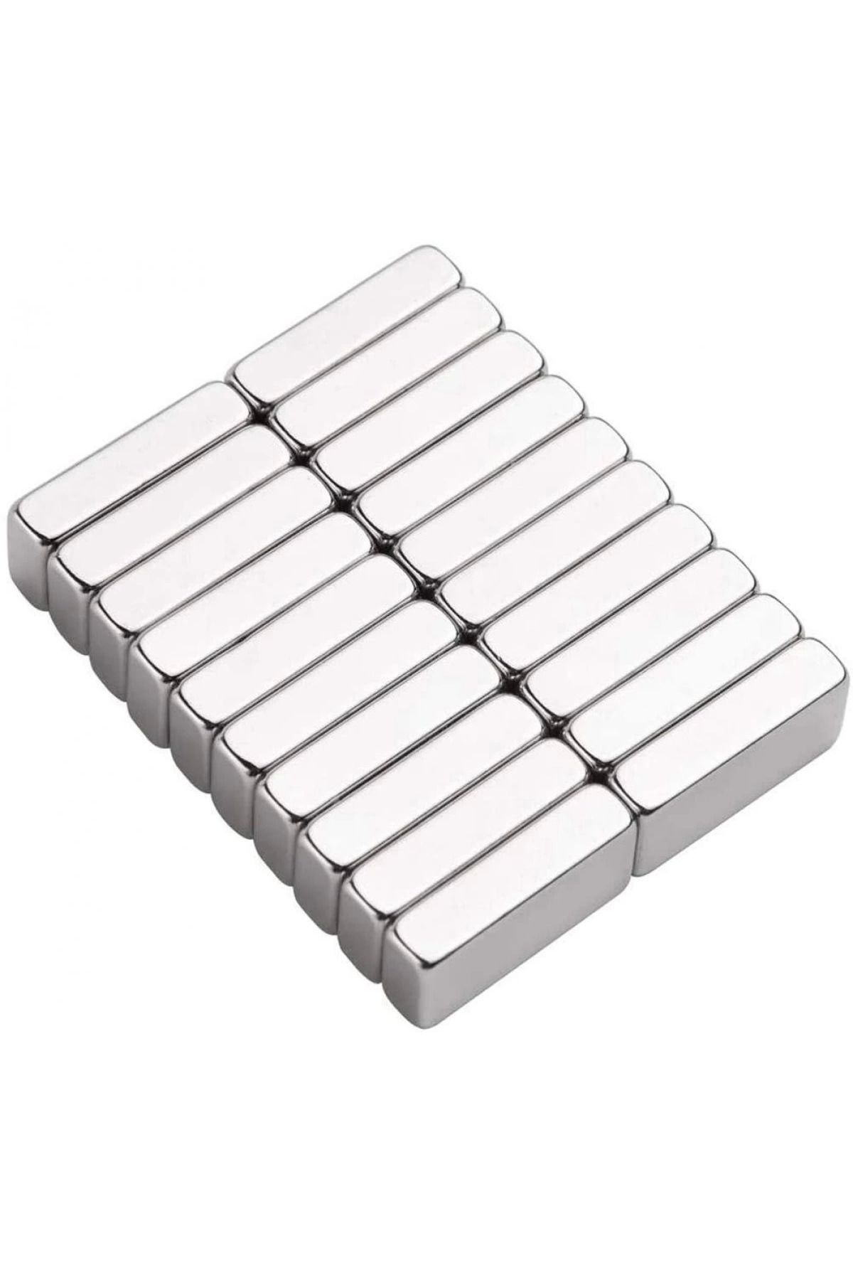 Easy Tedarik N35 20x10x5 Mm Neodyum Mıknatıs 500 Adet, Köşeli, Nikel Kaplamalı Kaliteli Ve Dayanıklı Ürün