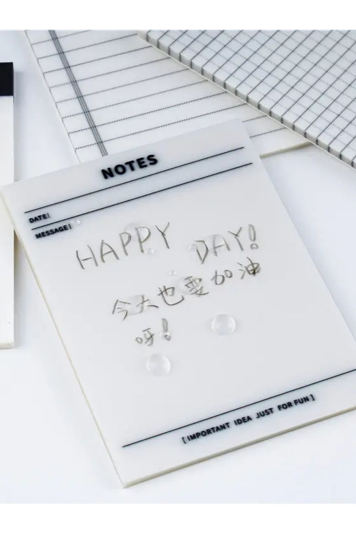 EZOSHOP-Transparent Adhesive Post It Note Paper Postit Gridnotes Post-It 5