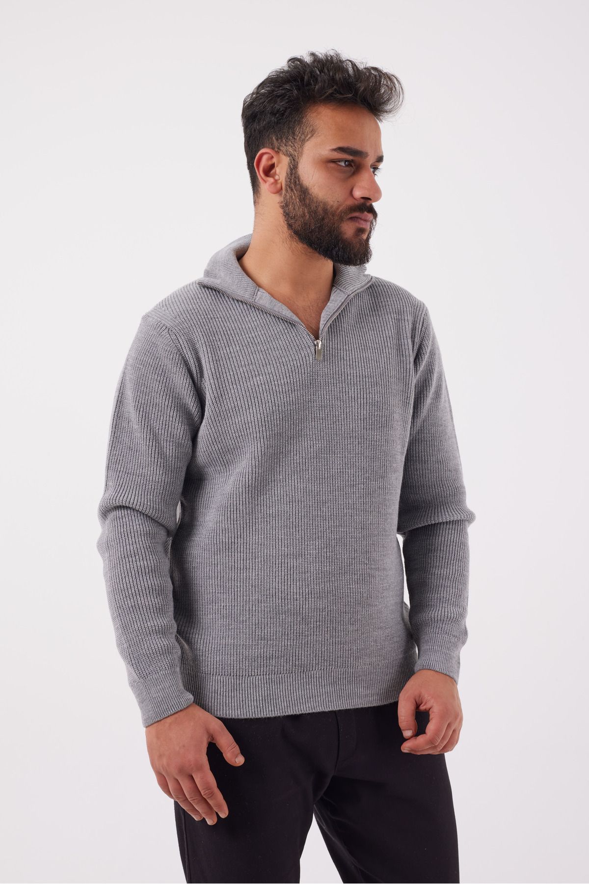 ژاکت پشمی ترکیبی مردانه CAPTAIN KNITWEAR 4444 Mod