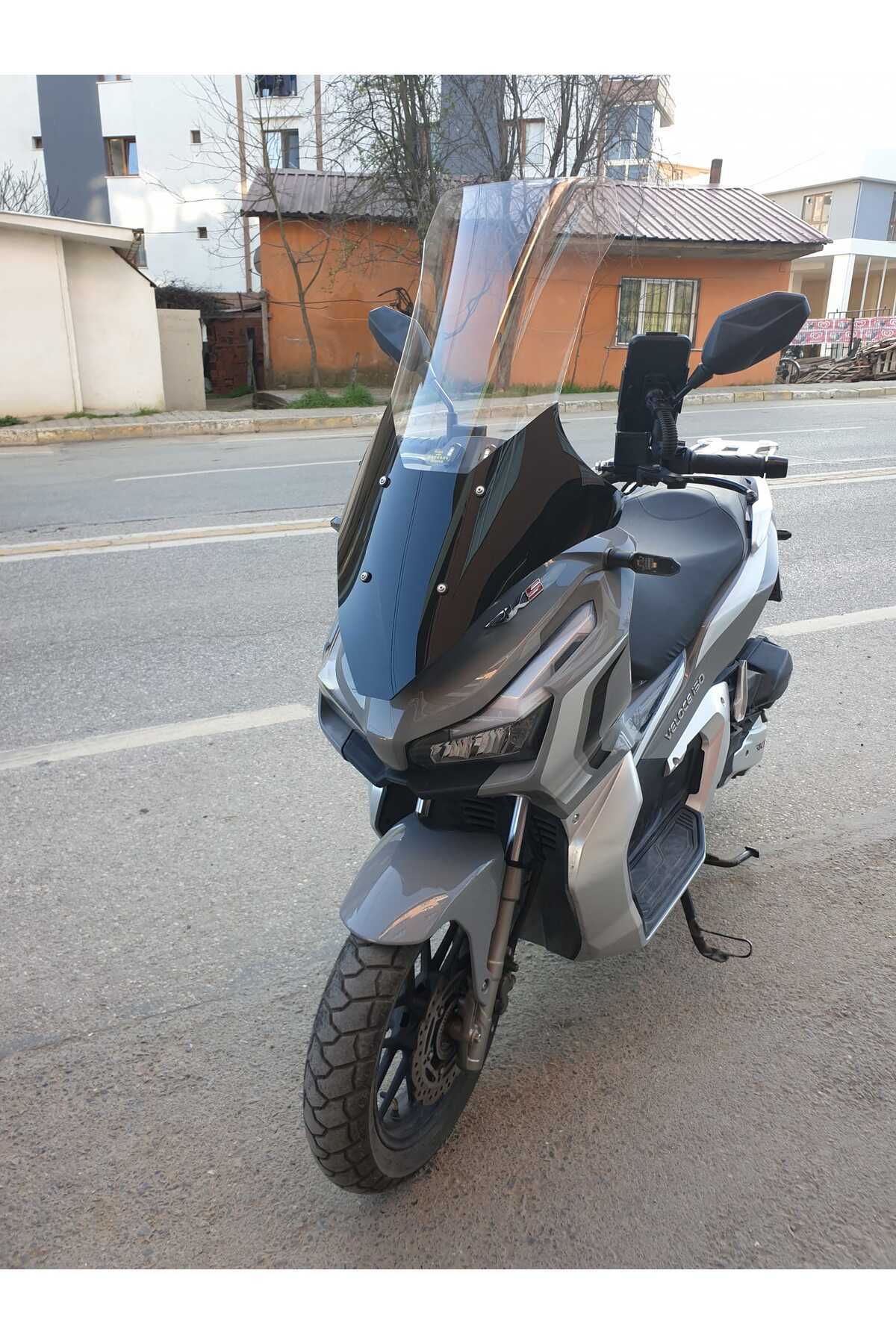 RKS Veloce 150 Siperlik Ön Cam 2023-2025 Model 78cm şeffaf Renkli 4mm UZUN CAM