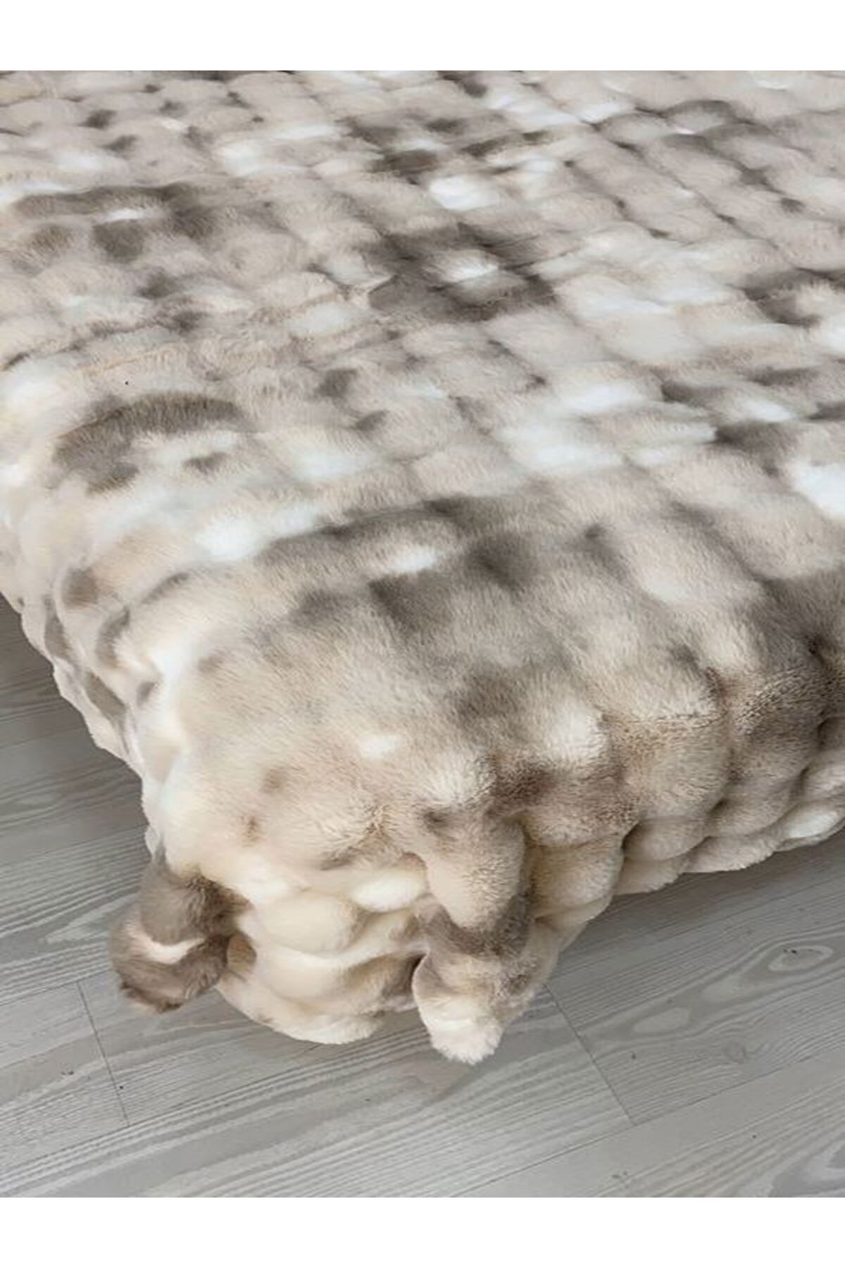 sutra-Bubble Tie Dye Rabbit Feather Double Duvet Bedspread Set 3