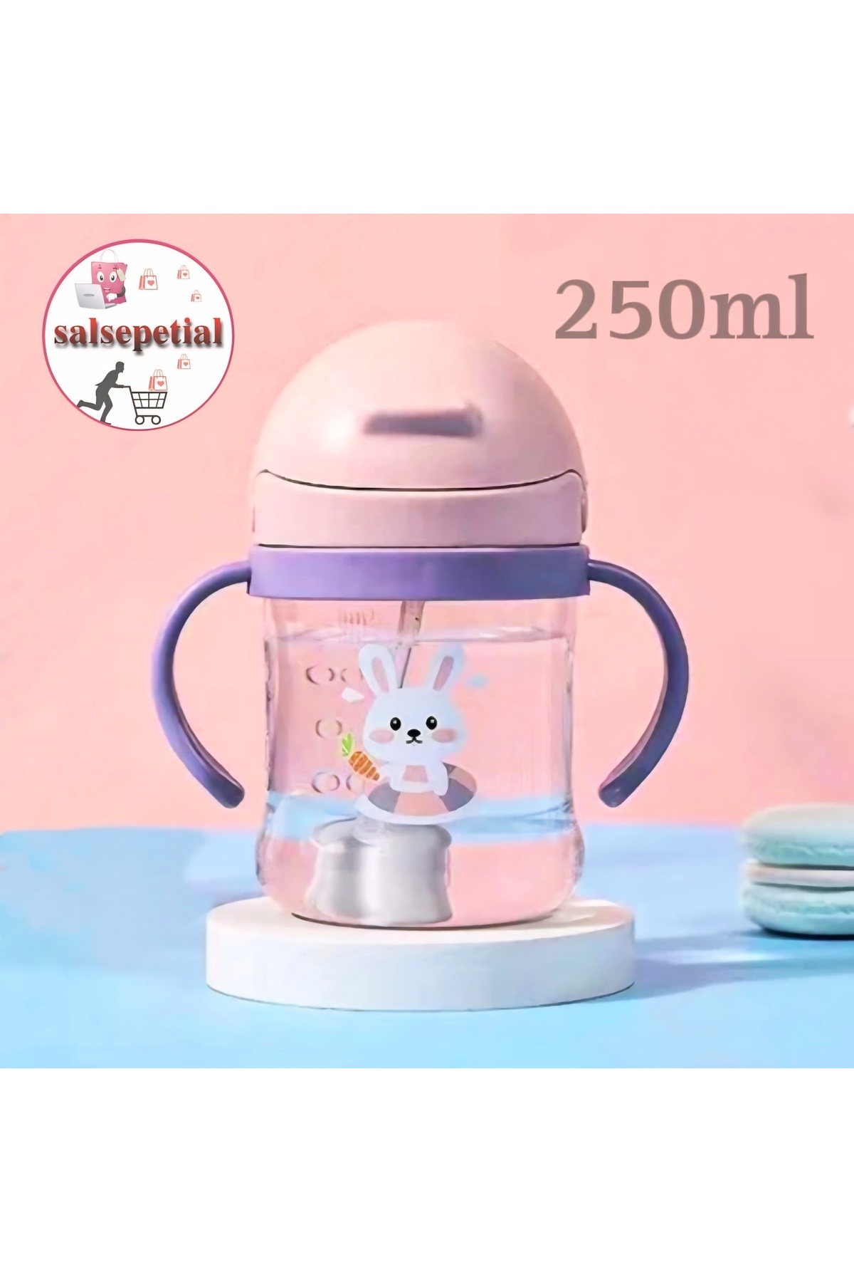 Salsepetial Türkçe Konuşan Şarkı Söyleyen 23cm Et Bebek 250ml Figürlü Pipetli Bebek Matara Biberon 2'li Set fotoğrafı 5 (önizleme)