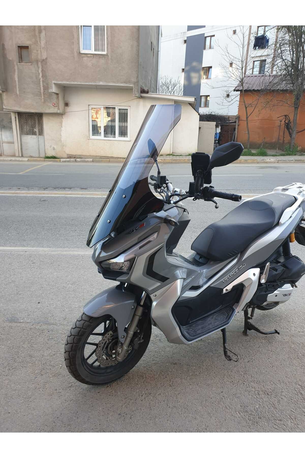 RKS Veloce 150 Siperlik Ön Cam 2023-2025 Model 78cm Füme Renkli 4mm UZUN CAM