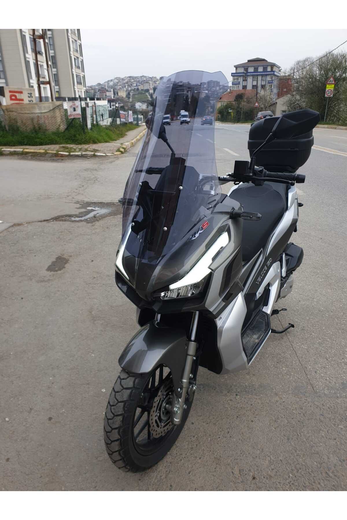 RKS Veloce 150 Siperlik Ön Cam 2023-2025 Model 75cm Füme Renkli 4mm UZUN CAM