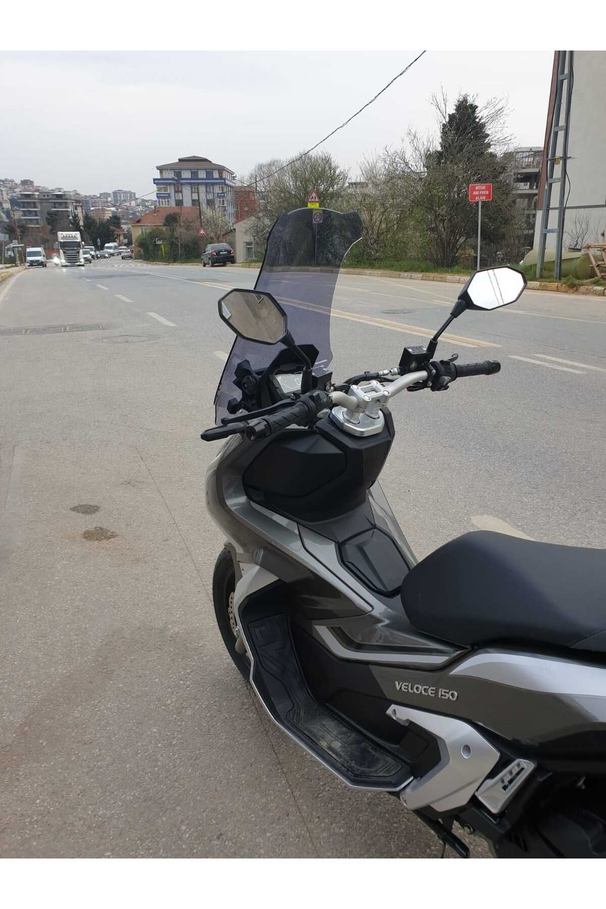 RKS Veloce 150 Siperlik Ön Cam 2023-2025 Model 75cm Füme Renkli 4mm UZUN CAM