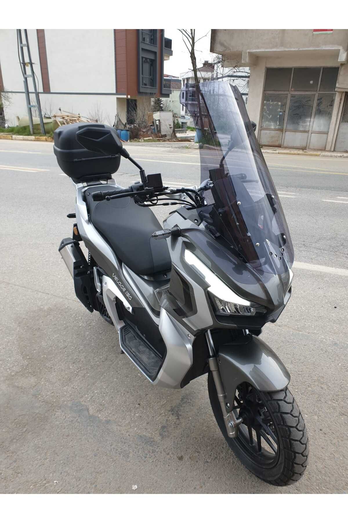RKS Veloce 150 Siperlik Ön Cam 2023-2025 Model 75cm Füme Renkli 4mm UZUN CAM