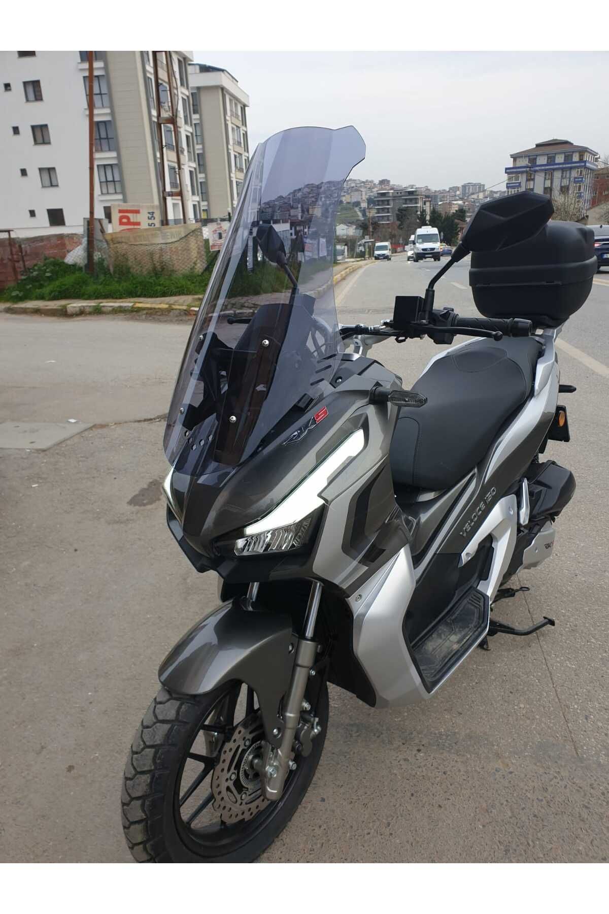 RKS Veloce 150 Siperlik Ön Cam 2023-2025 Model 75cm Füme Renkli 4mm UZUN CAM