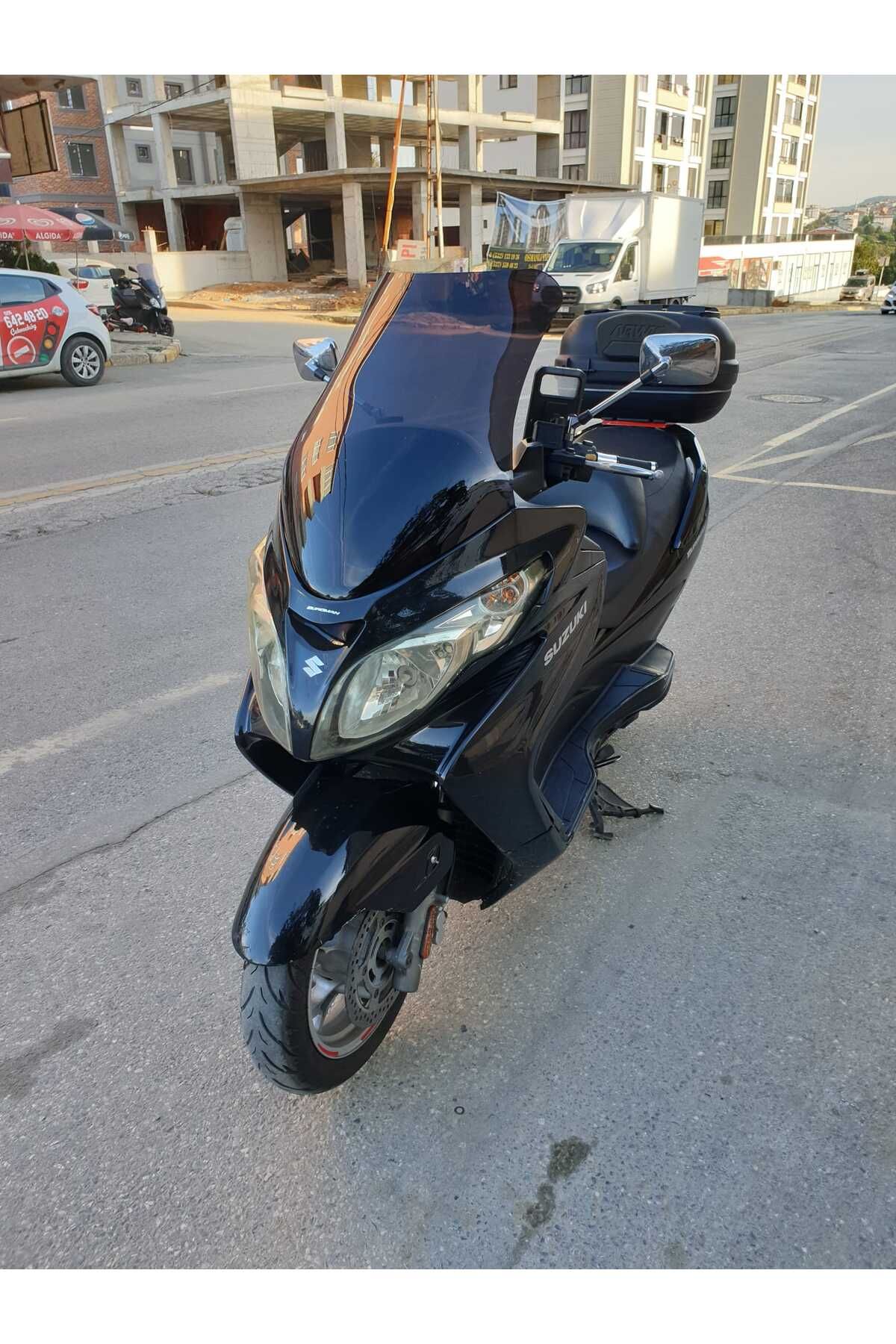 Suzuki Burgman 400 K7 Siperlik Ön Cam 2007 2015 Model 70cm Siyah Renkli 4mm