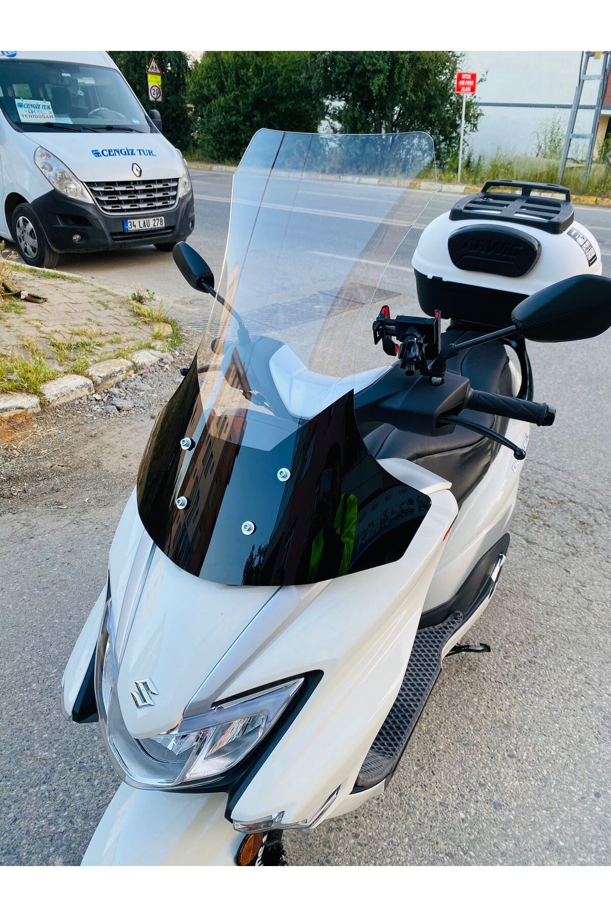 Suzuki Burgman Street EX 125 Siperlik Ön Cam 2023-2025 Model 62cm Şeffaf Renkli 4mm