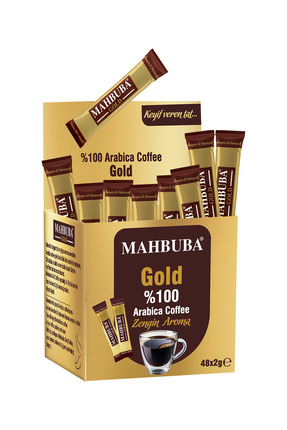 Mahbuba Çözünebilir %100 Arabica Hazır Gold Kahve Tam Kıvamında 48x2gr