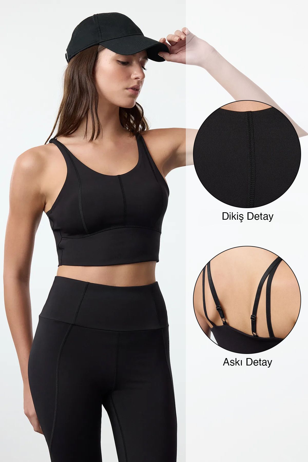 Trendyol Collection Biustonosz Sportowy Z Dzianiny W Kolorze Czarnym Matowym, Wspierający/kształtujący - Thmaw25ss00002 Kobieta - M