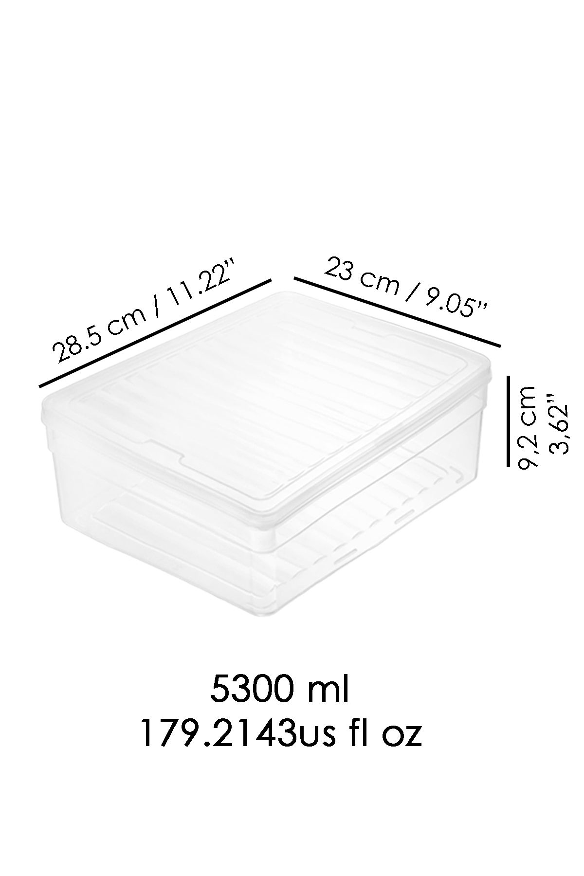 Meleni Home-3-Piece Food Storage Set with 5300ml Capacity - Deep Microwave with Clear Lid 7