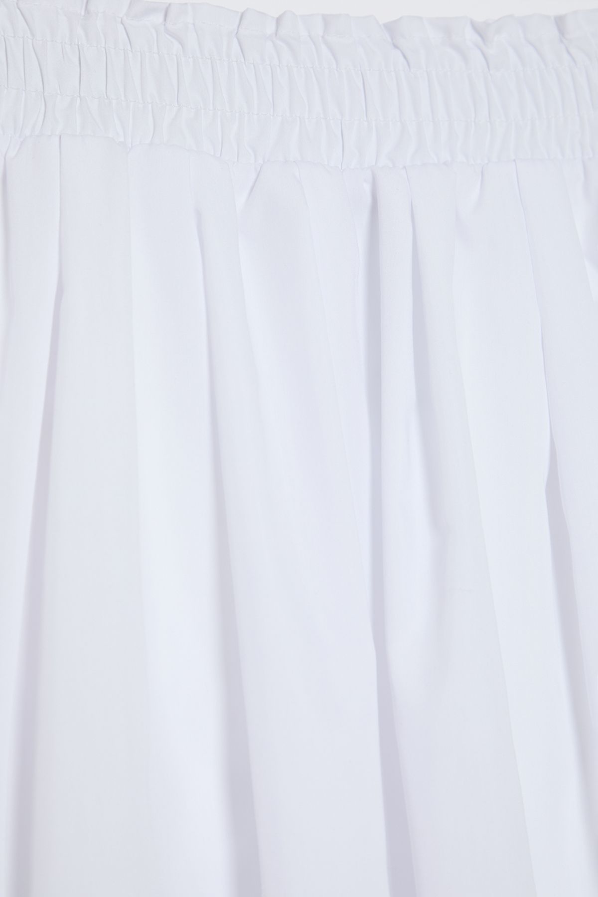 Trendyol Collection-Bílá rozšířená Maxi elastická sukně Twoss25Et00017 10