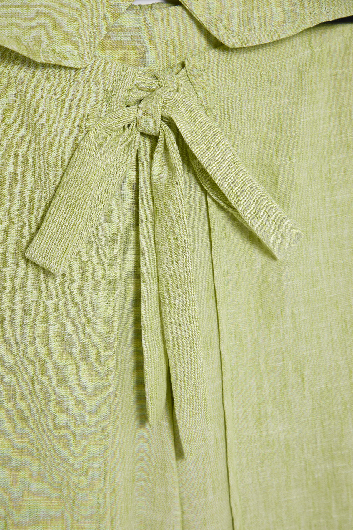 Trendyolmilla  Yağ Yeşili Önden Bağlama Detaylı Dokuma Alt-Üst Takım TWOSS25AU00018 - Görsel 8