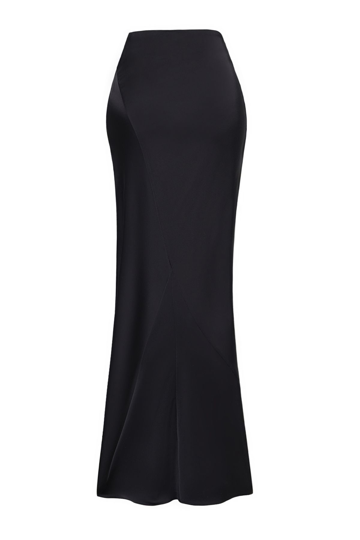 Trendyol Collection-Langer Rock aus Satingewebe in Schwarz - TPRAW24ET00040 8