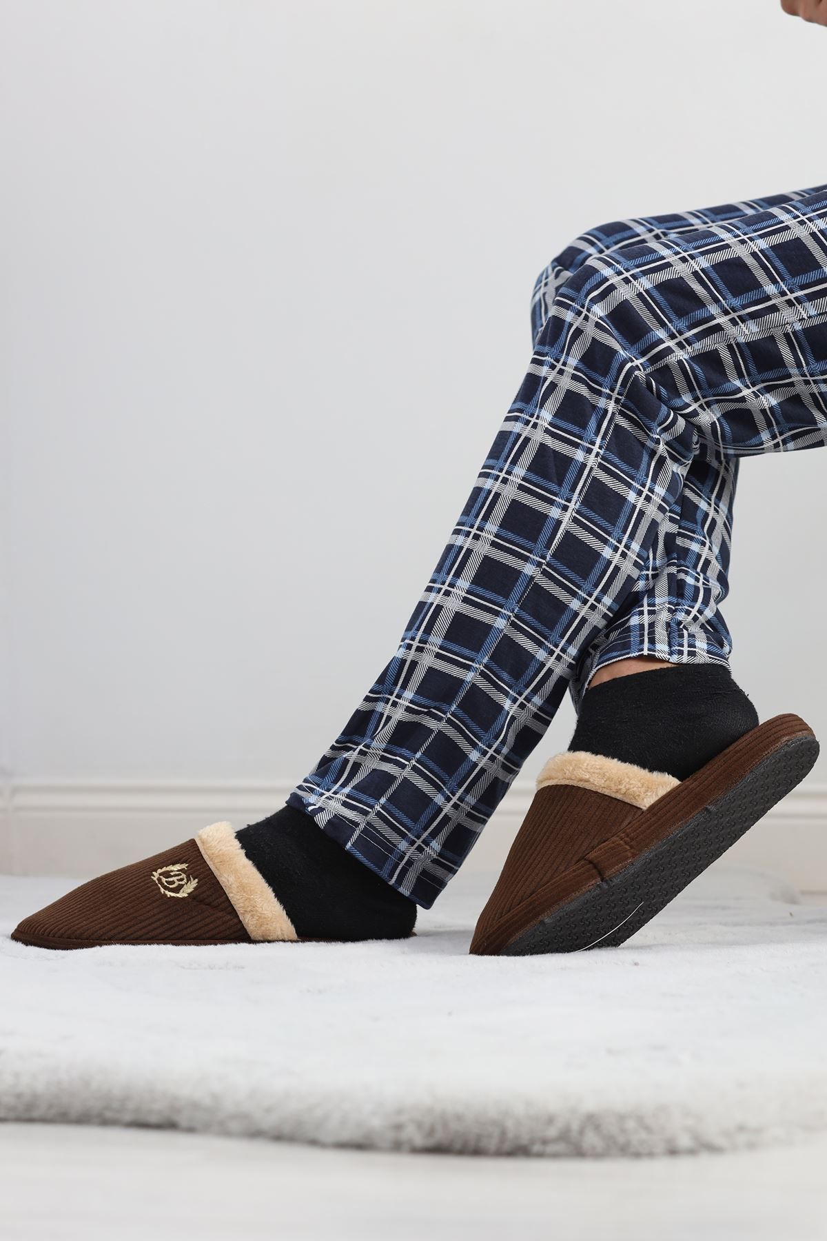 TKLC-Men's Brown House Slippers - 20205.0264 2