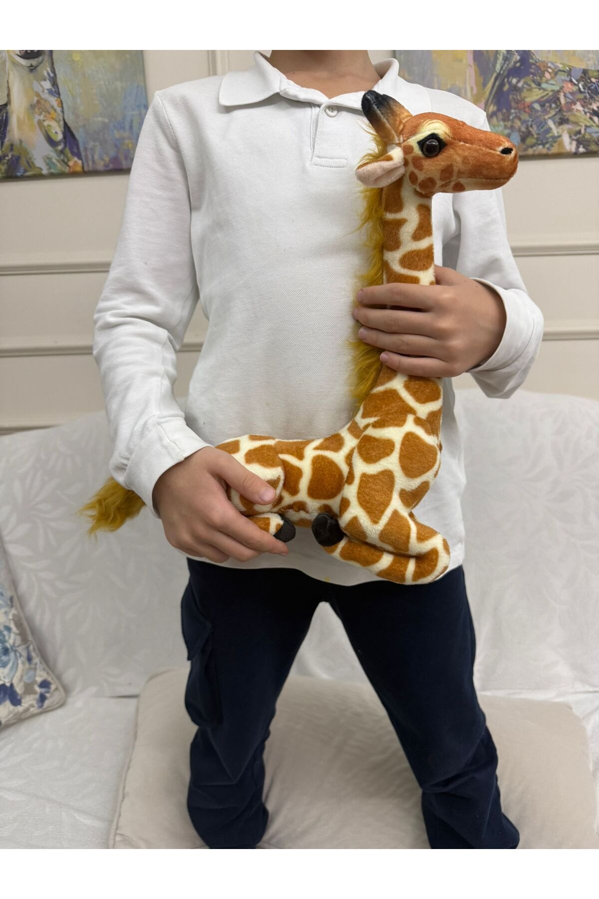 FEN TOYS-Giraffe Plush Sitting 40 cm Sleeping and Playmate 2