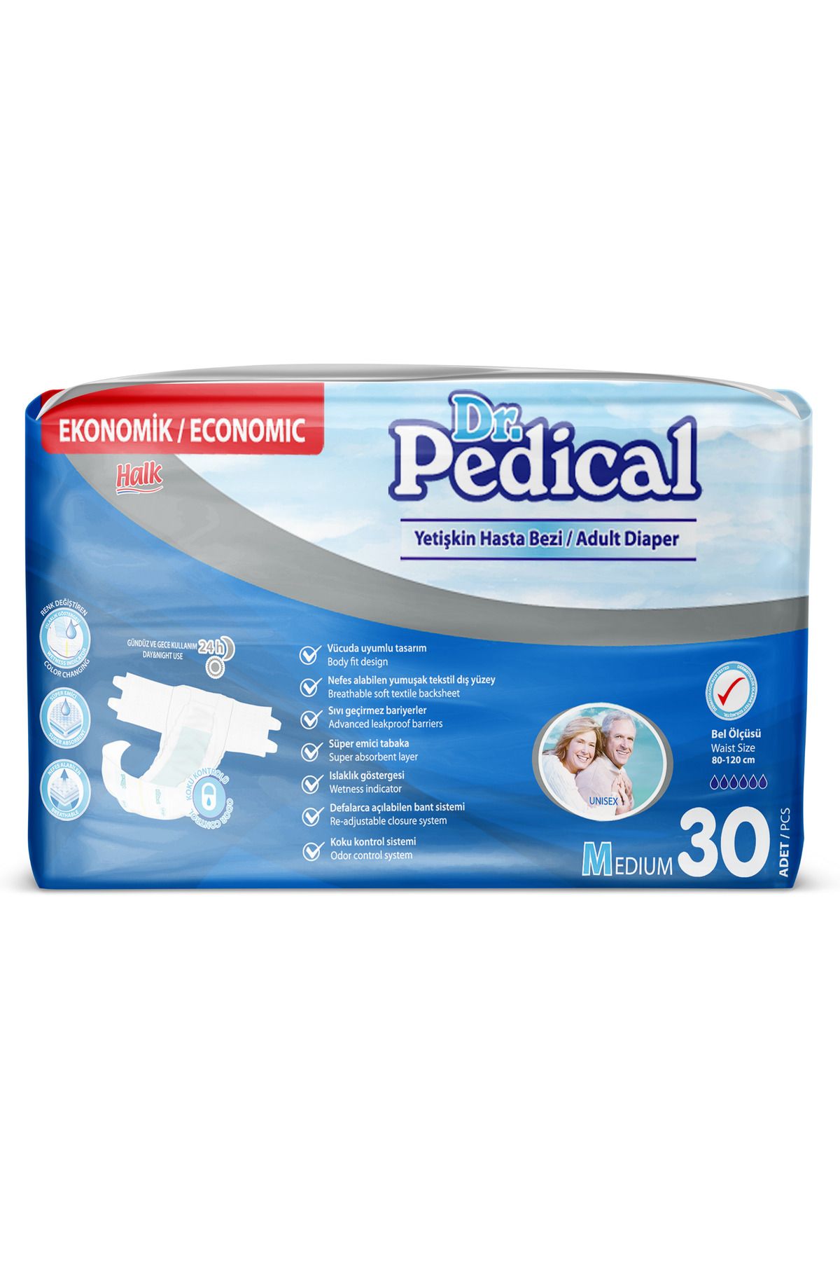 Dr.Pedical Dr Pedical Hasta Altı Bezi Belbantlı Medium 30'lu Paket