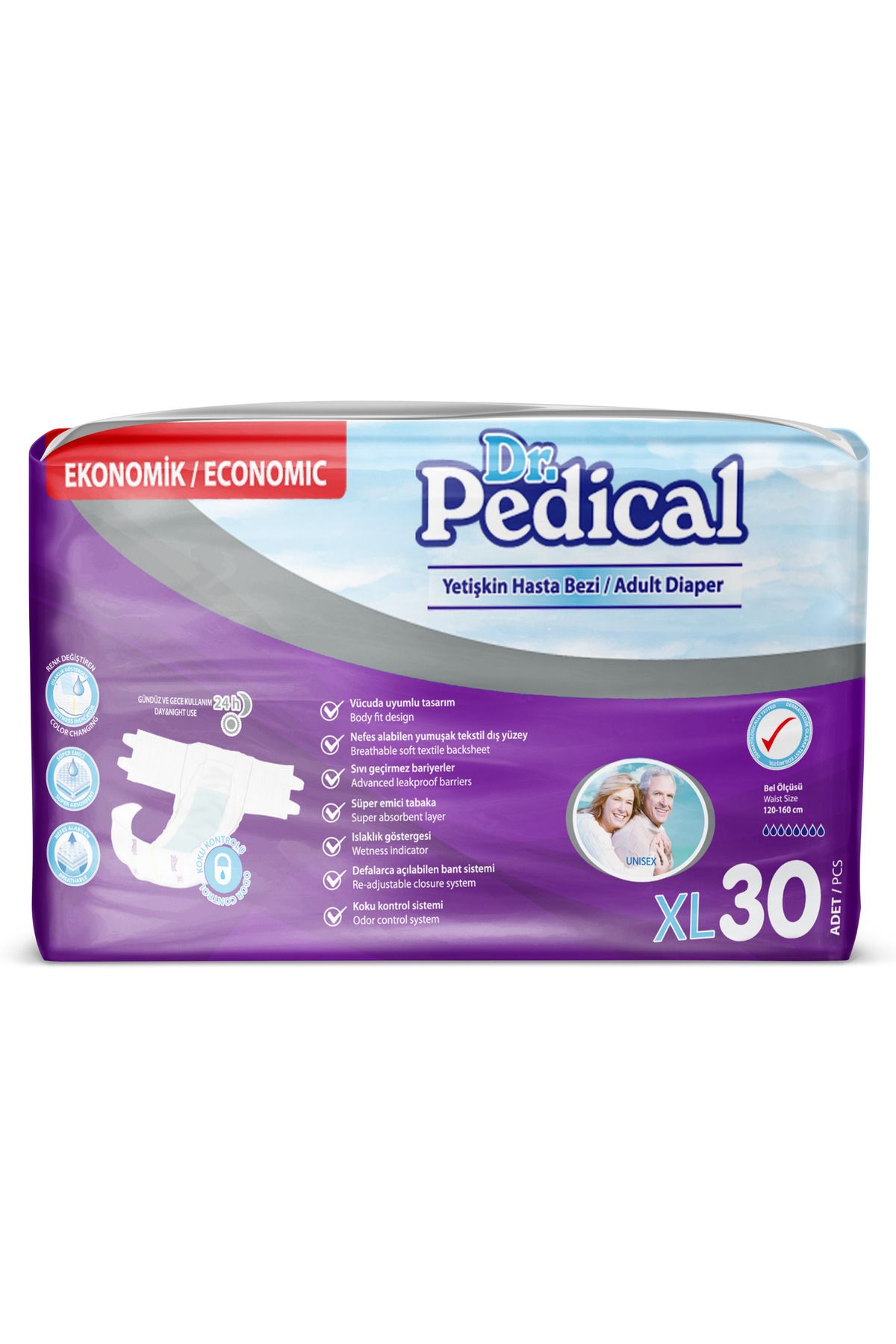 Dr.Pedical Dr Pedikal Belbantlı Hasta Bezi Xl 30'lu