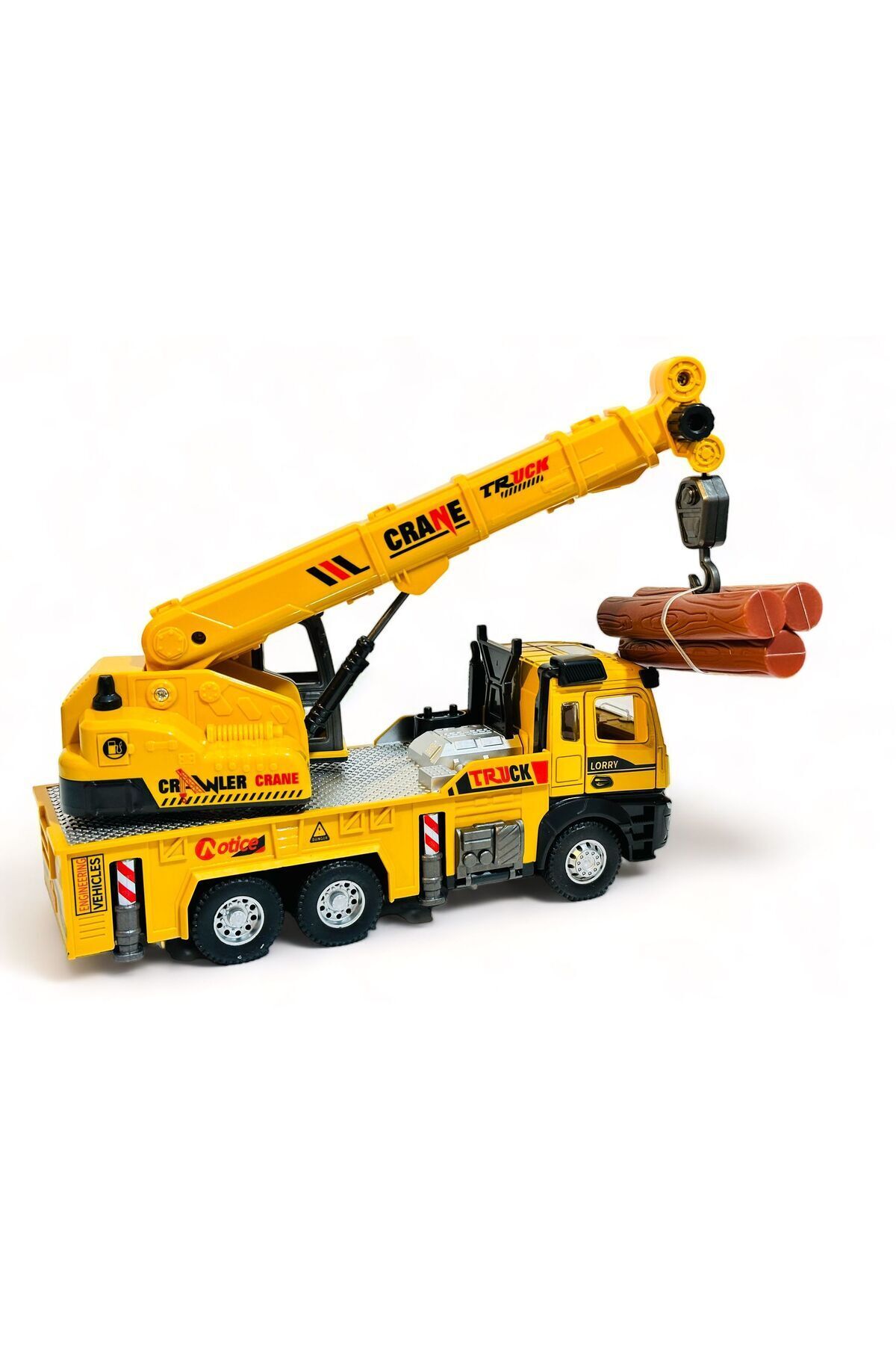 VARDEM OYUNCAK inşaat vinç oyuncak metal ışıklı sesli sarma makaralı 1:28 ölçek çocuk mühendisliği