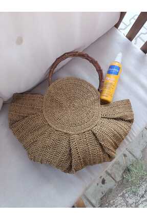 BERK ACCESSORY BÜZGÜLÜ HASIR ÇANTA