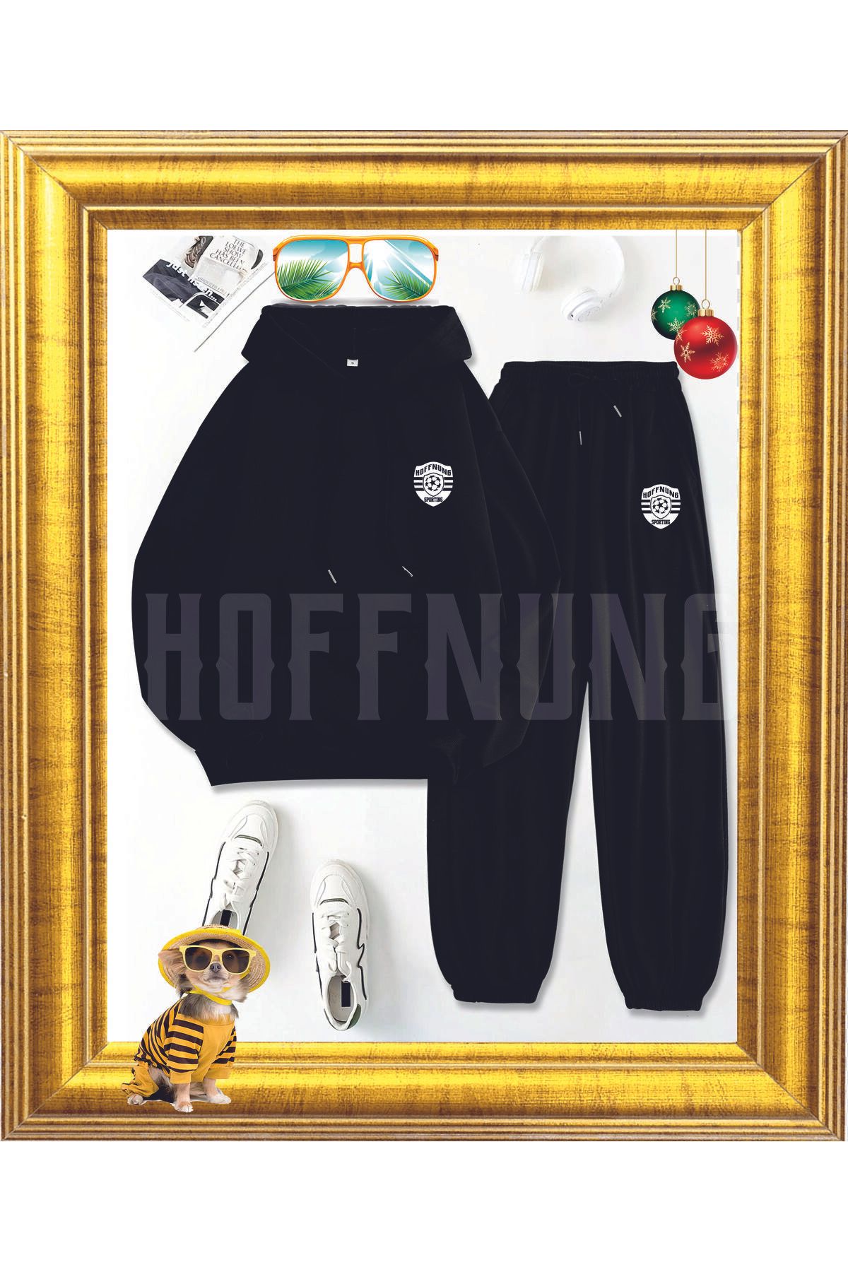 Full HOODIE 3 Iplık SPORTING HOFFNUNG   Kapüşonlu Sweatshirt Takımı
