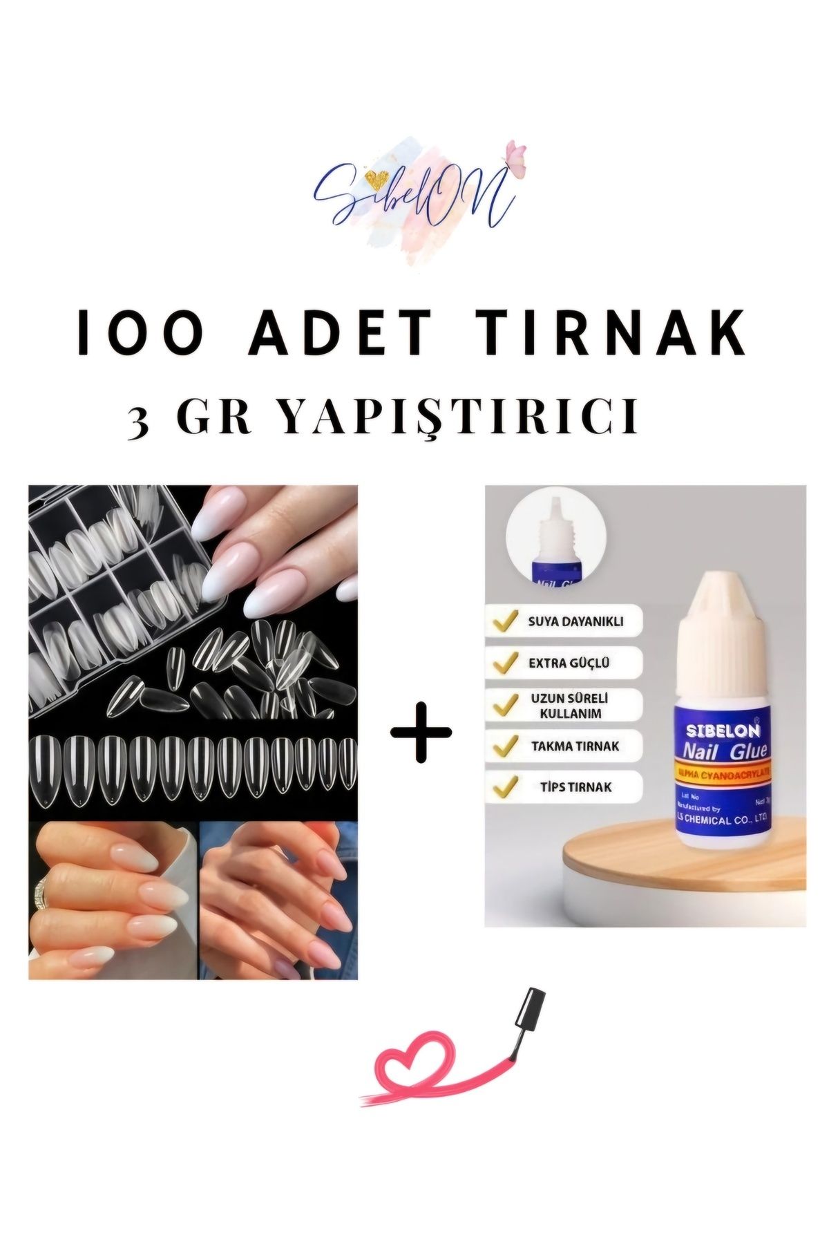 professionel new generation nail tips en amande 100 pièces