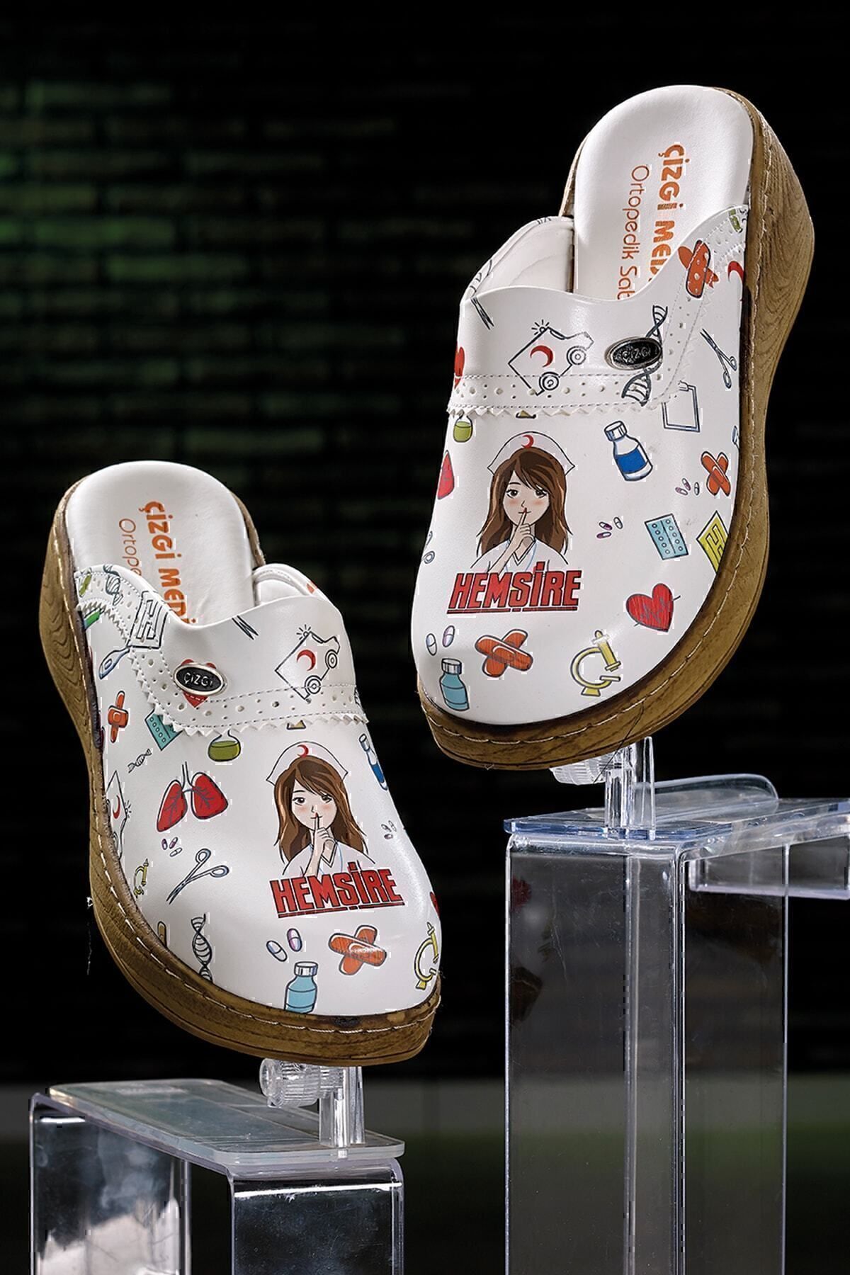 vivocolor nurse pattern ladies sabo slippers orthopedic doctor nurse hospital slippers
