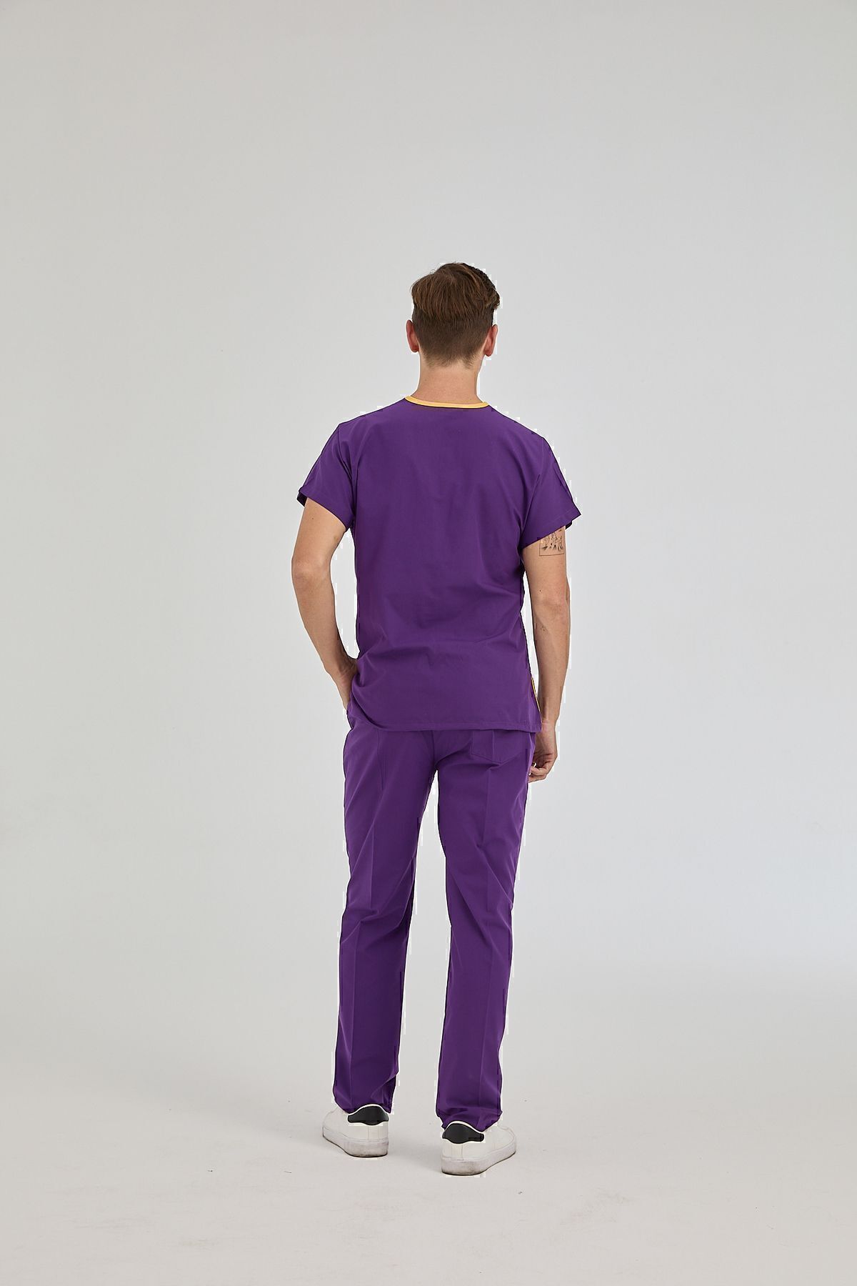 ÇİZGİ MEDİKAL-Dr Greys Terikoton - Custom Purple Doctor & Nurse Jersey Surgical Team, Thin Fabric (Bottom Top) 6