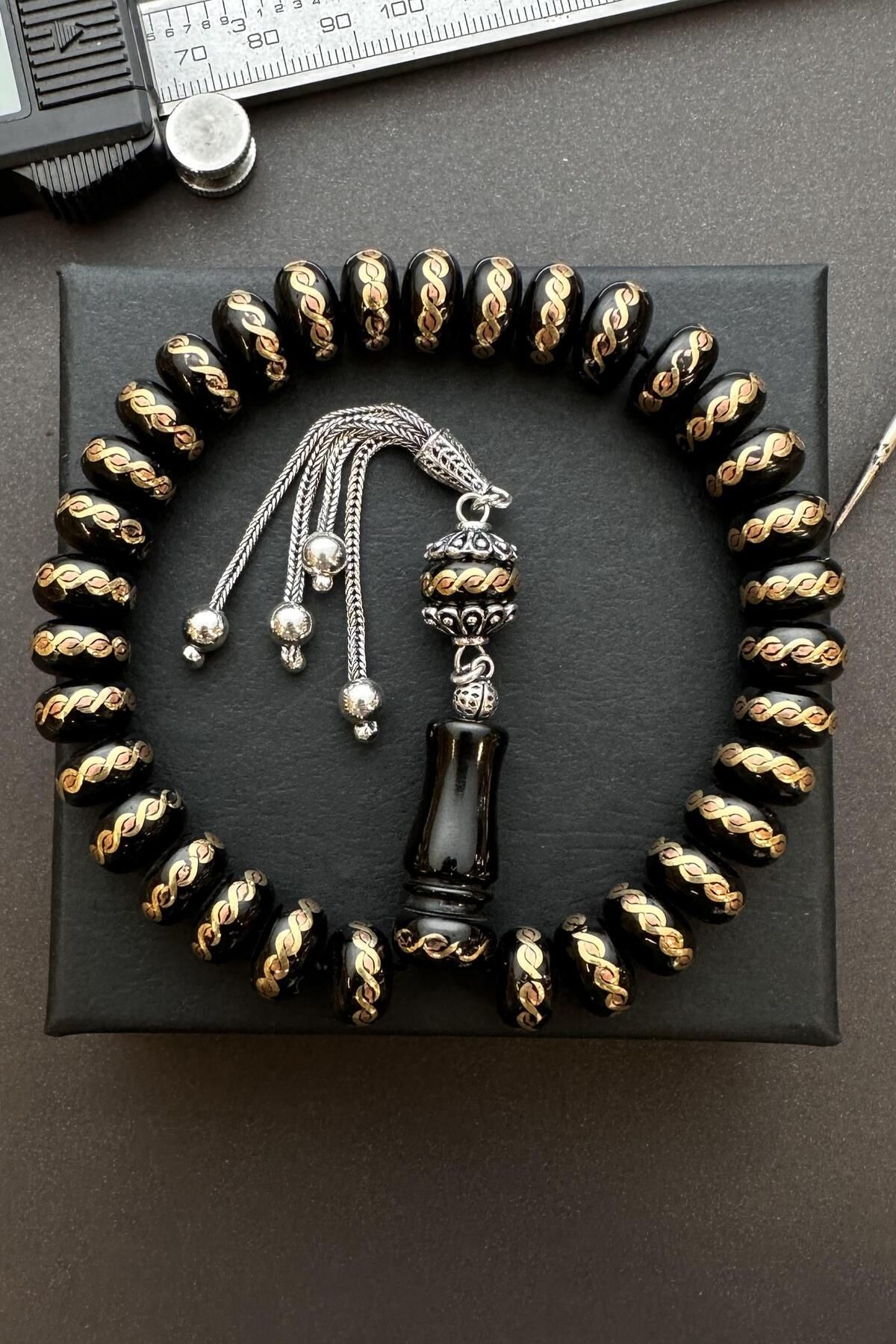 dergah tesbih-Ankle Length Ottoman Model Oltu Stone Prayer Beads (6.5 X 11 mm) 1