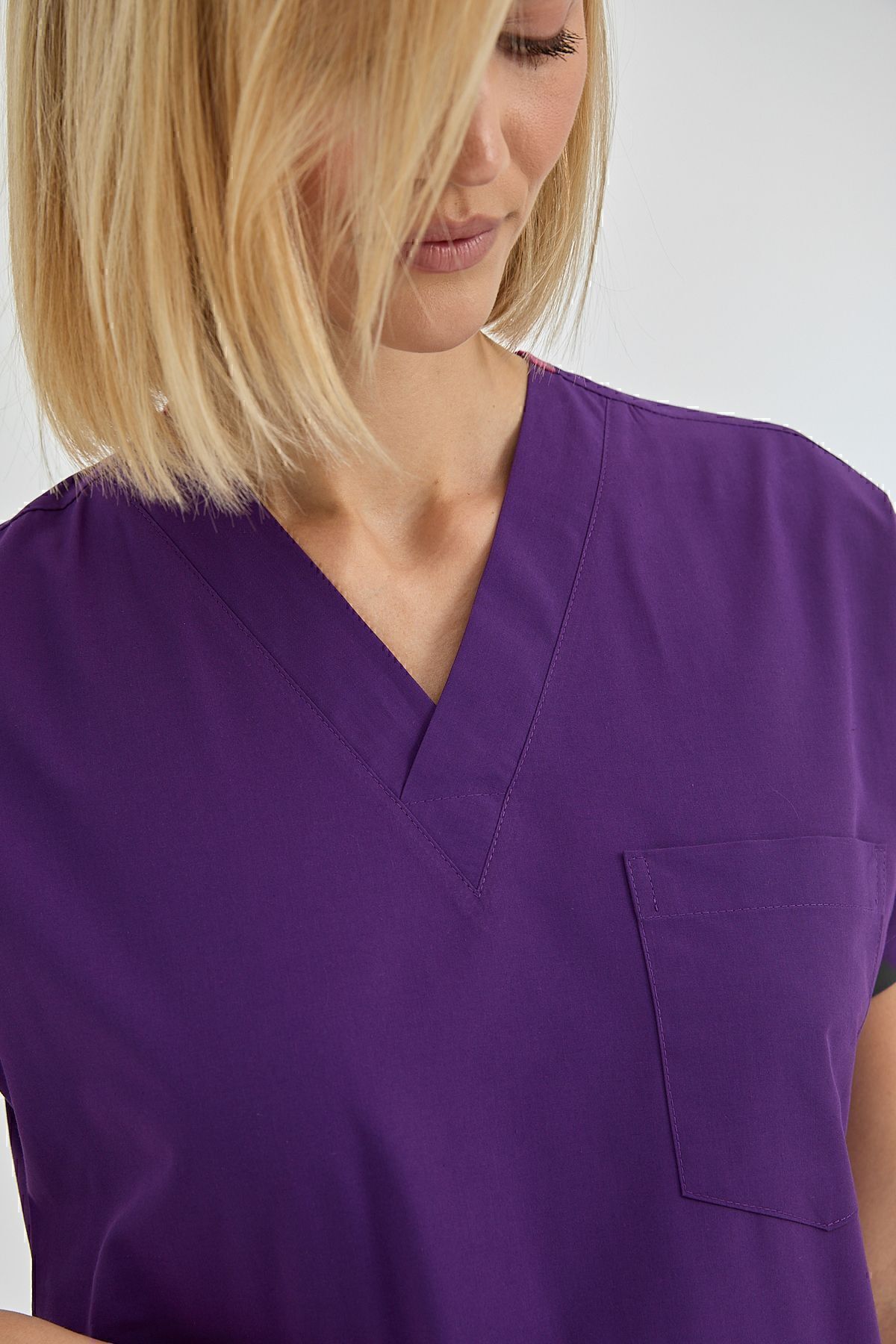 ÇİZGİ MEDİKAL-Dr Greys Terikoton - Custom Purple Doctor & Nurse Jersey Surgical Team, Thin Fabric (Bottom Top) 4