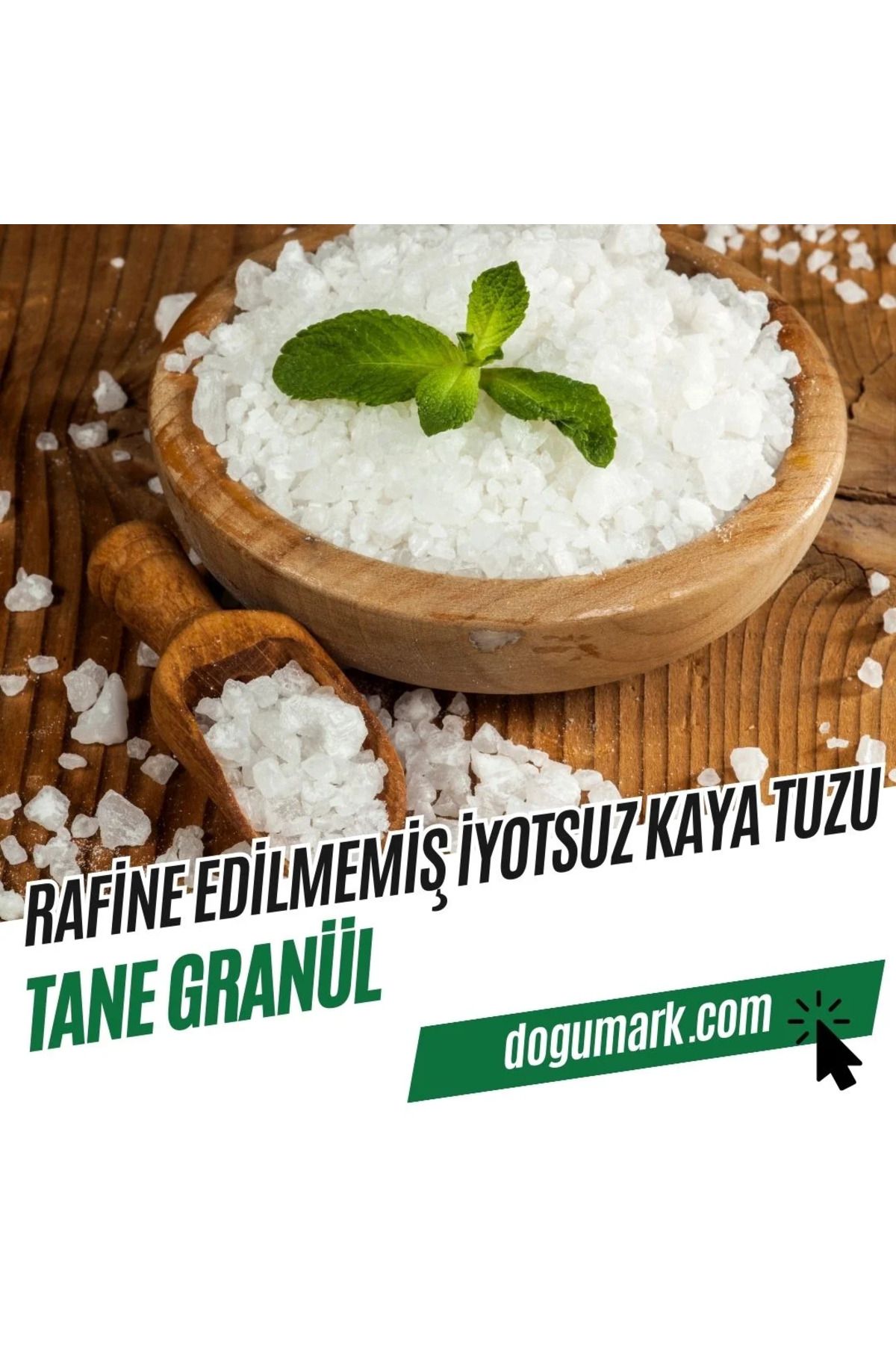 DoğuMark Rafine Edilmemiş İyotsuz Kaya Tuzu (1 Kg) - (Tane Granül)