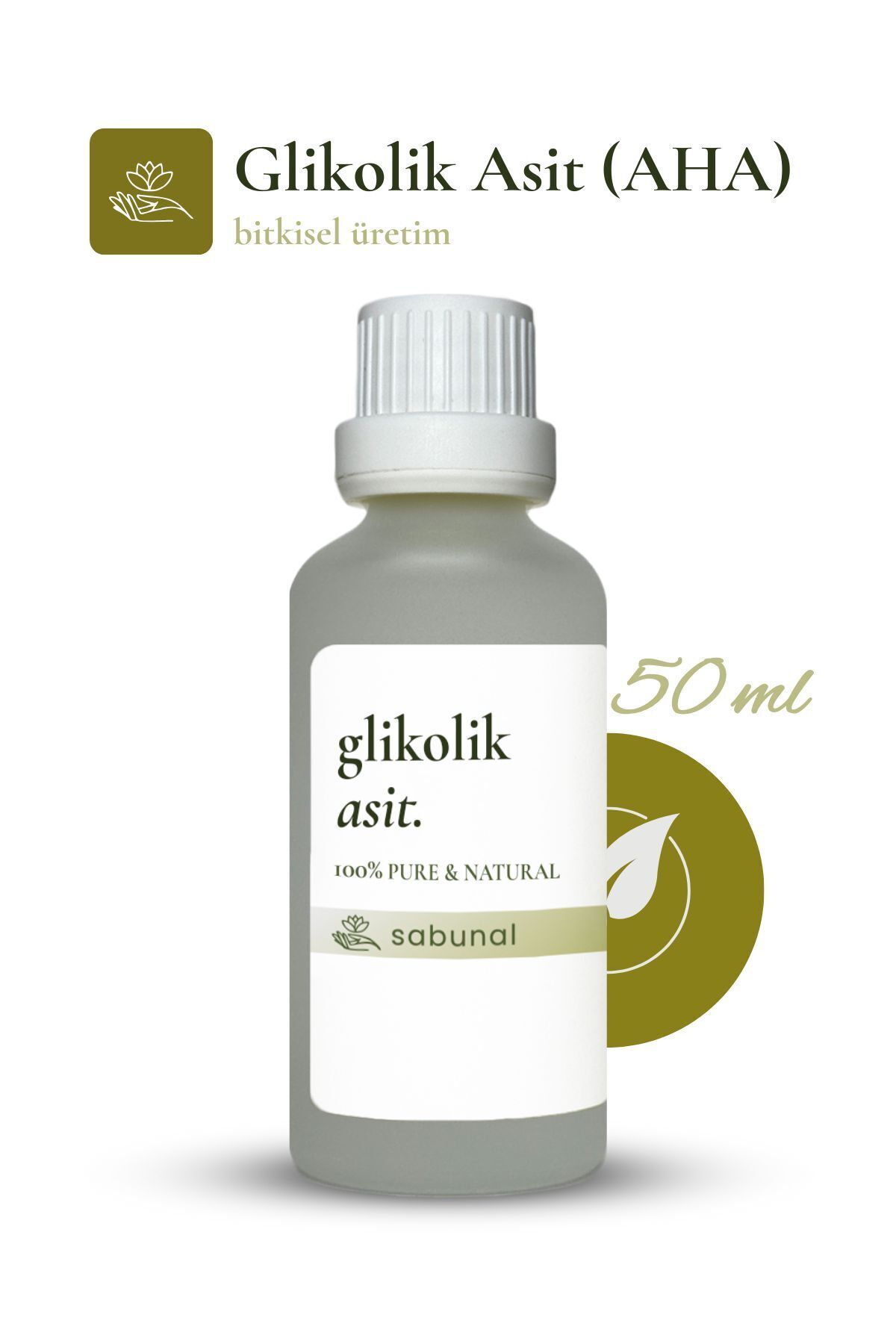 sabunal Glikolik Asit 50 ml (AHA) Leke Karşıtı, Gözenek Sıkılaştırıcı, Cilt Yenileme ve Cilt Tonu Eşitleme