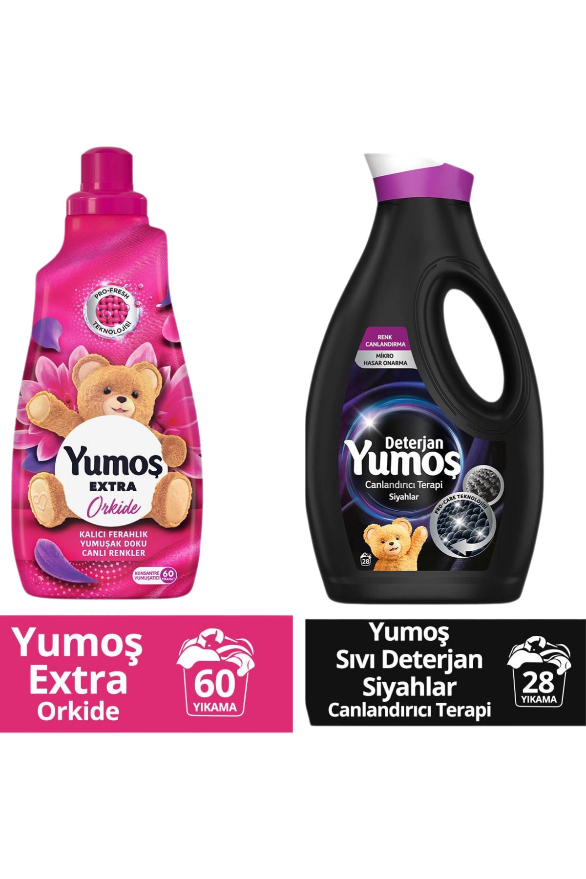 Yumoş Extra Orkide Konsantre Yumuşatıcı 1440 ml - Sıvı Bakım Deterjanı Siyahlar 1690 Mlx1