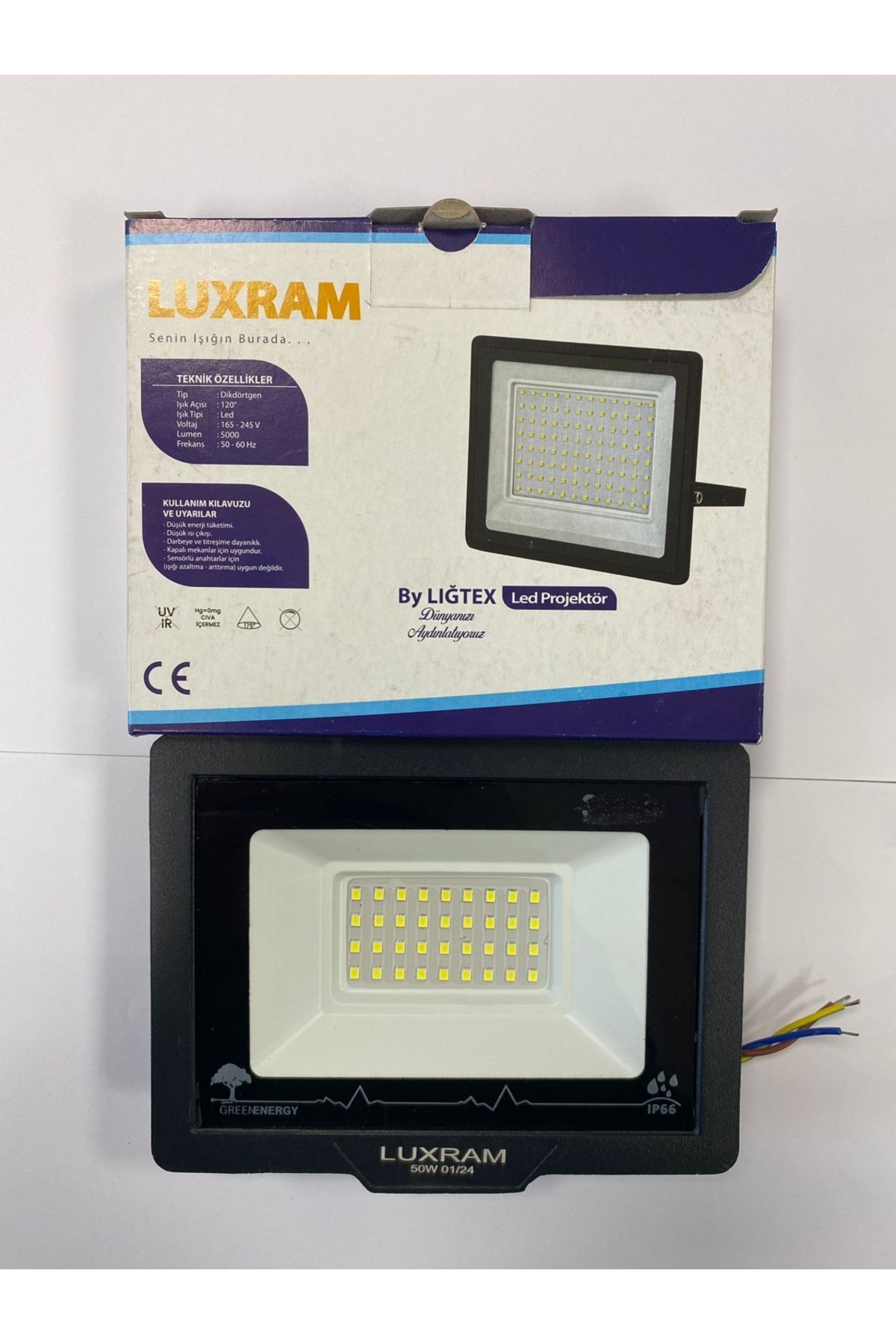 LUXRAM 50W LED Projektör 6500K