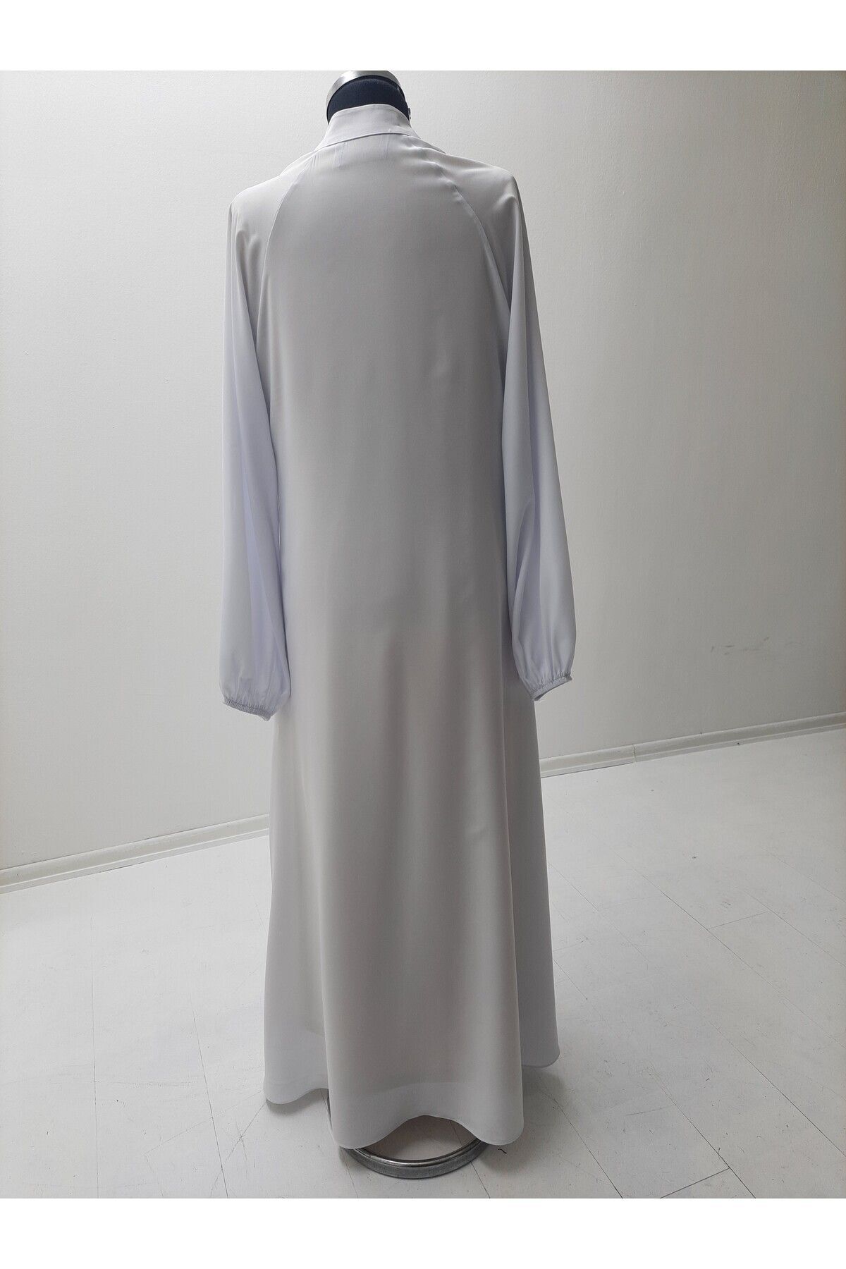 GigiTex-Cream White Ecru - Hajj-Umrah-Namaz Feracesi Chiffon-Medineipe-Viscose Regular Size 36-46 Length 1.45 cm 4