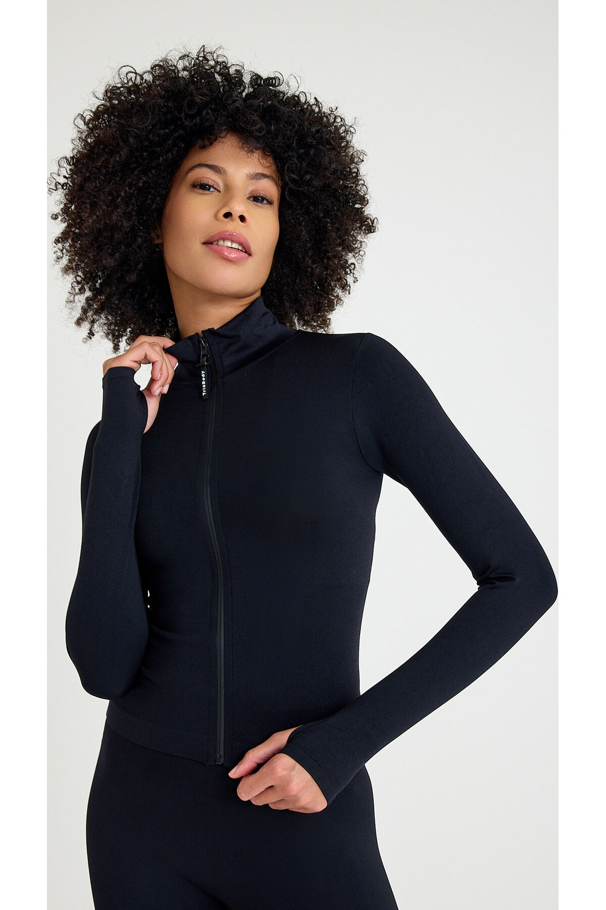 Tria Body Seamless, fermuarlı , parmak geçmeli spor ceket üst görsel 8