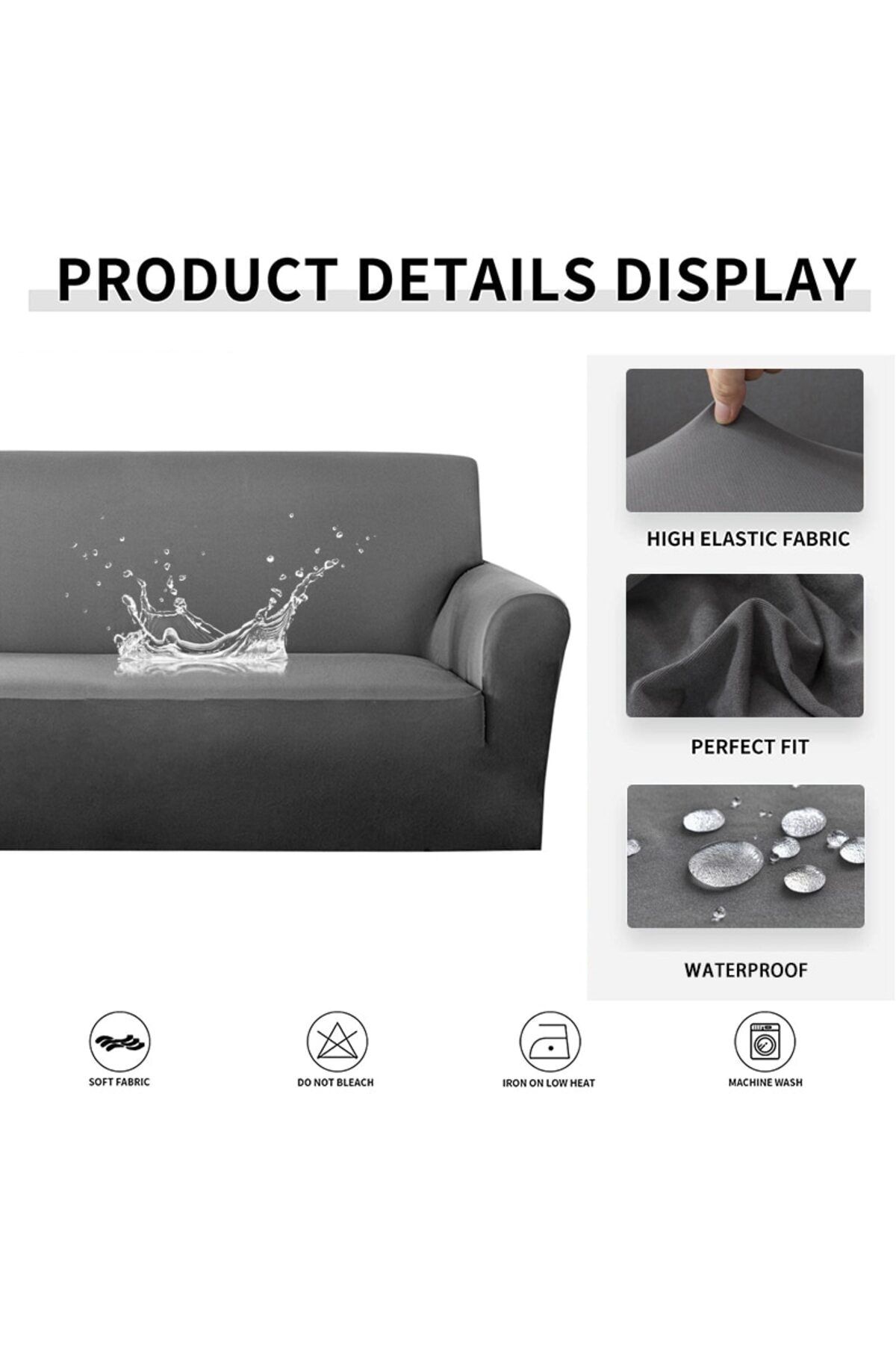 Evory Home-Sofa Covers Waterproof L Shape 5.5 Meter Water Resistant 2