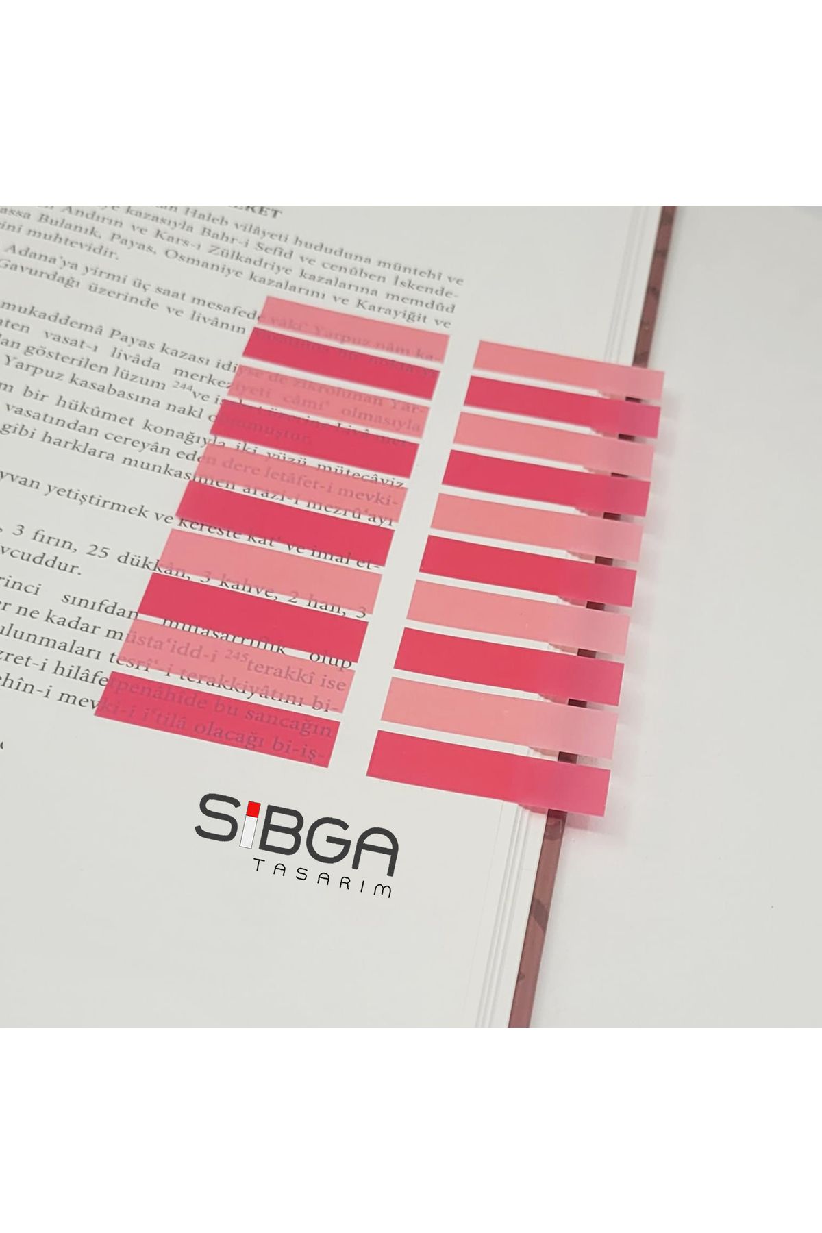 sibga tasarım-Post-It Transparent Pink Bookmark - 200 Sheets of Note Paper 5