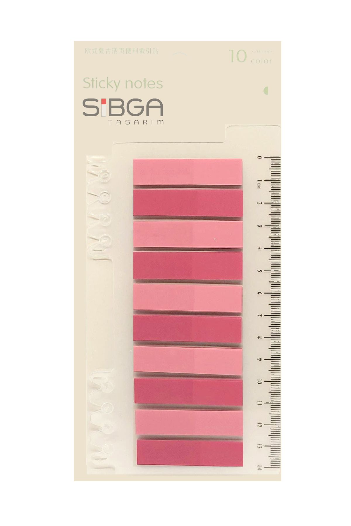 sibga tasarım-Post-It Transparent Pink Bookmark - 200 Sheets of Note Paper 1