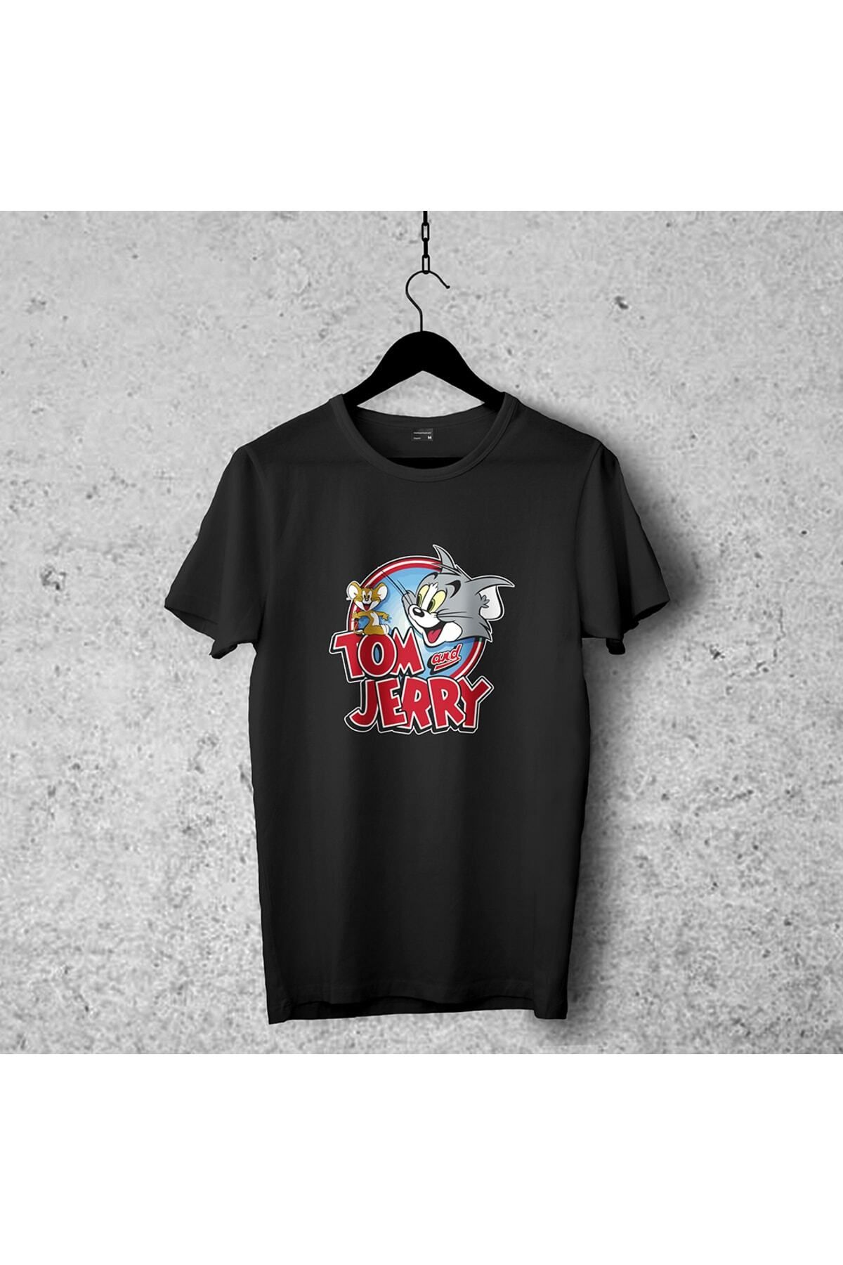 Pisa Art Tomy Ve Jerry Tasarımlı Tshirt 06, Unisex Premium,çatlama Solma Yapmaz Çizgili Kahramanlar
