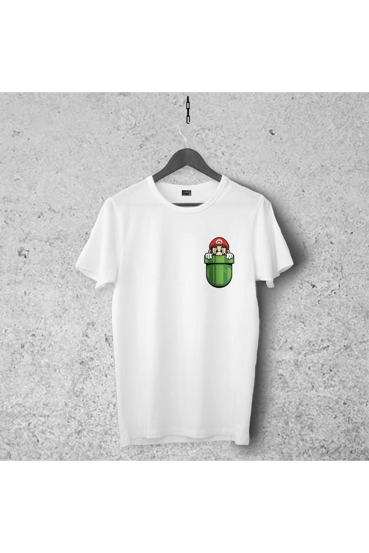 Pisa Art Mario Tasarımlı Tshirt , Unisex Premium Kalite Çatlama Solma Yapmayan Baskılı Tshirt