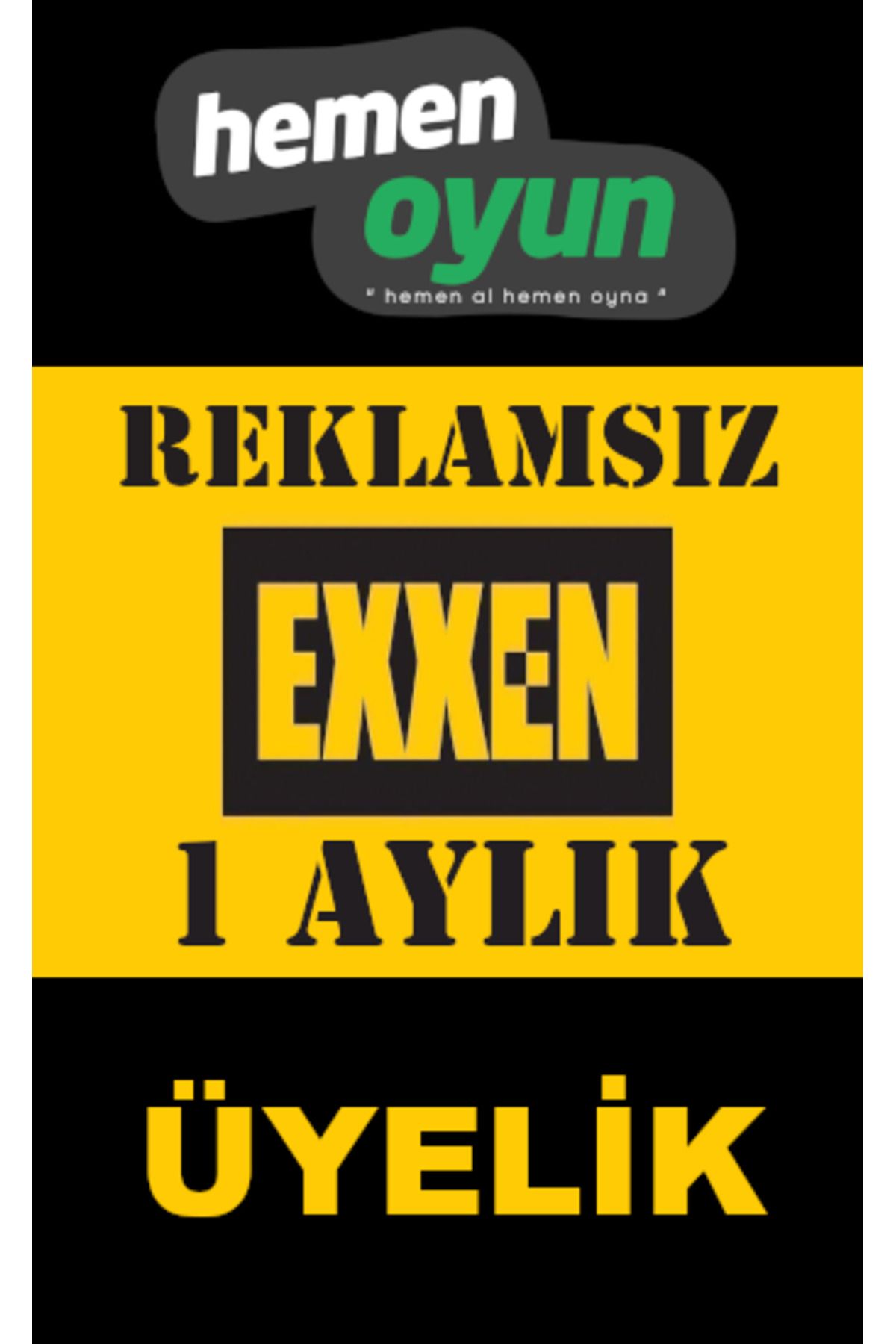 hemenoyun ExxenTv 1 Aylık (Reklamsız) Üyelik Abonelik Kodu