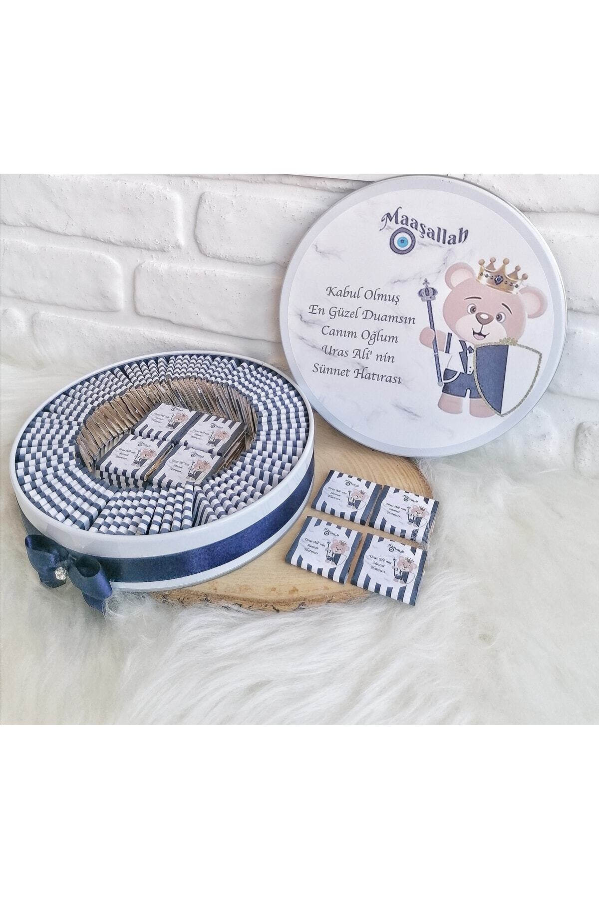 Genel Markalar Angel Gift Chocalate 100 Adet Isme Özel Ayıcıklı Sünnet Hatırası Hediyelik Erkek Bebek Çikolatası fotoğrafı 2 (önizleme)