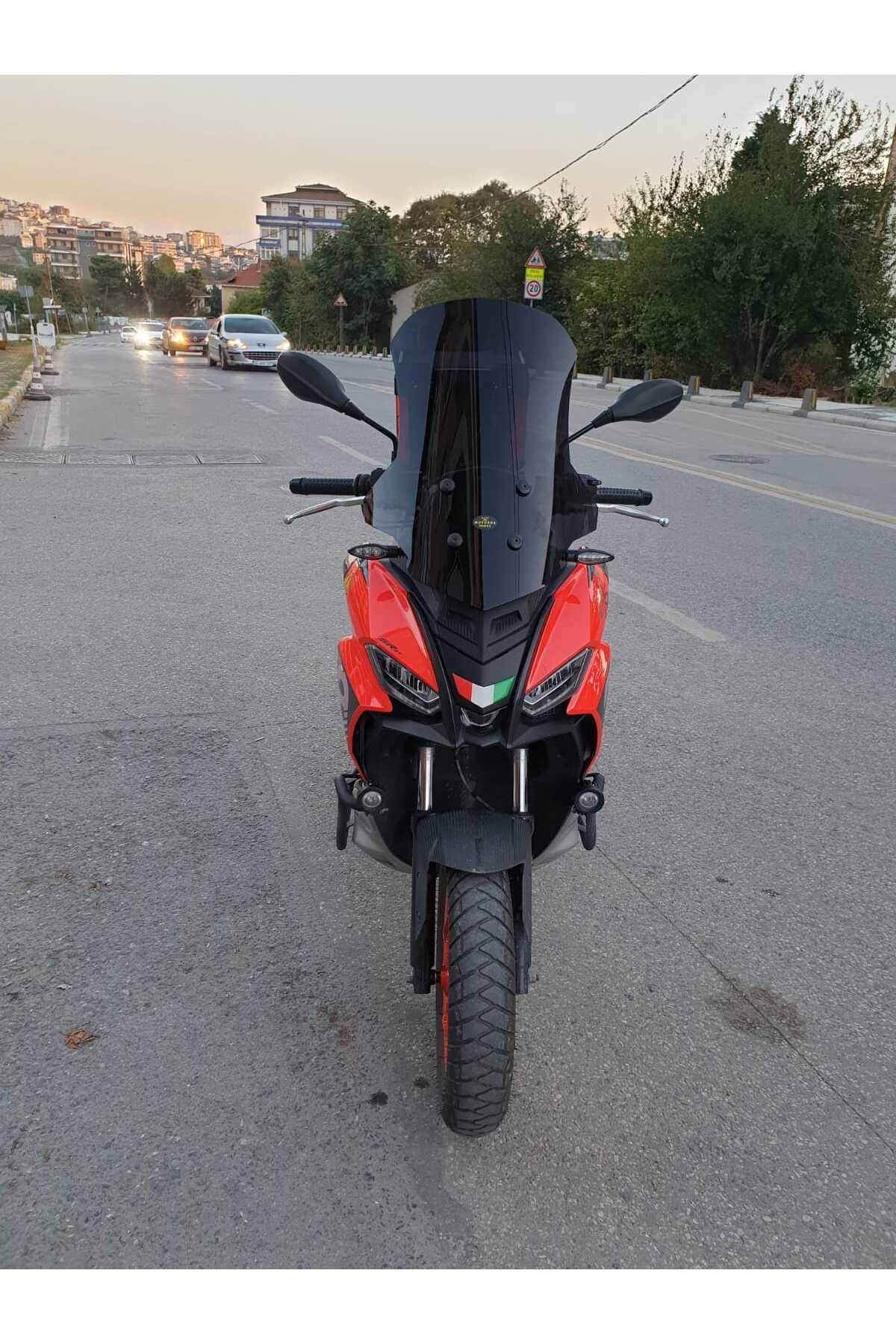 Aprilia SR GT 200 Siperlik Ön Cam 2021-2025 Model 58cm Siyah Renkli 4mm