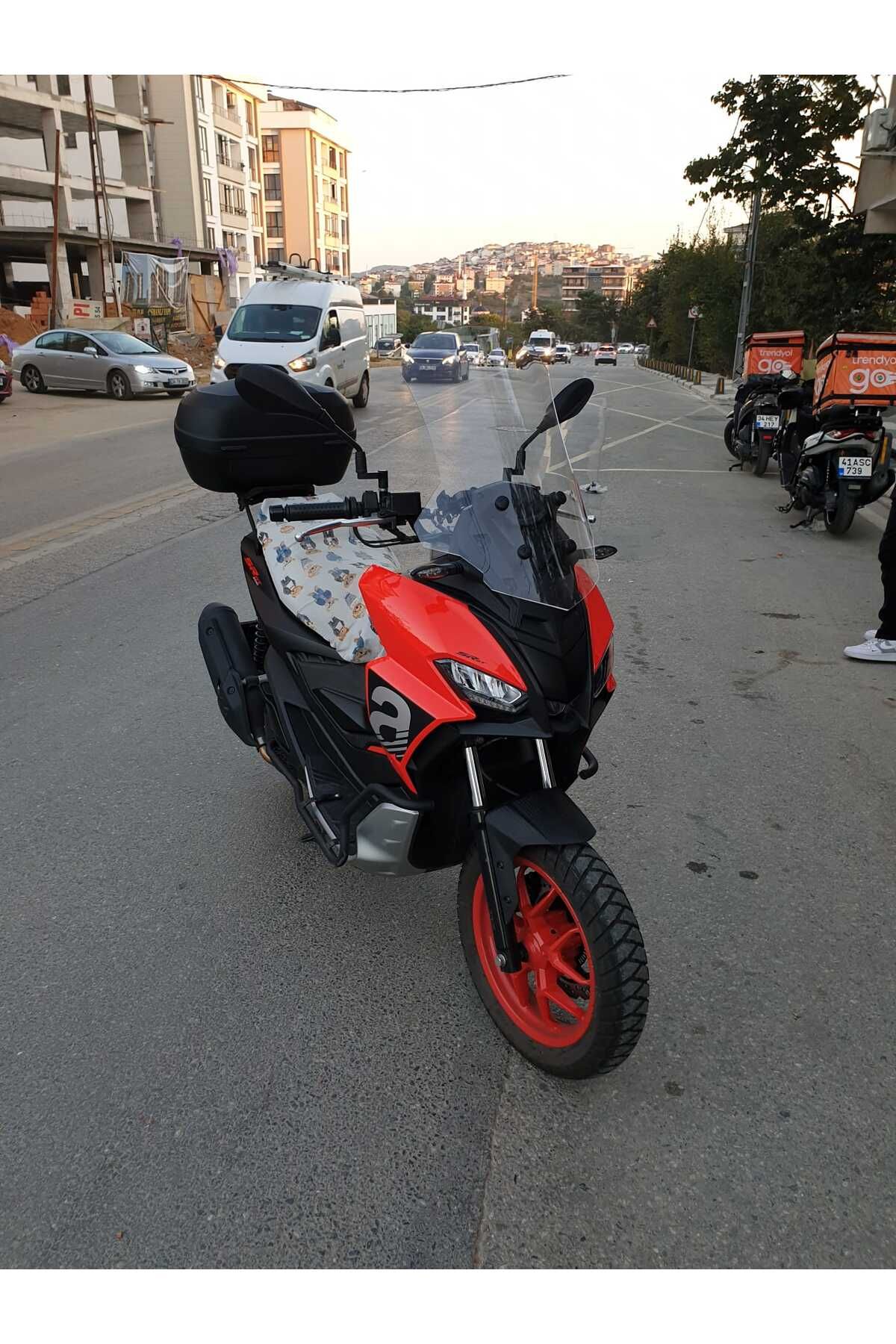Aprilia SR GT 200 Siperlik Ön Cam 2021-2025 Model 58cm Şeffaf Renkli 4mm