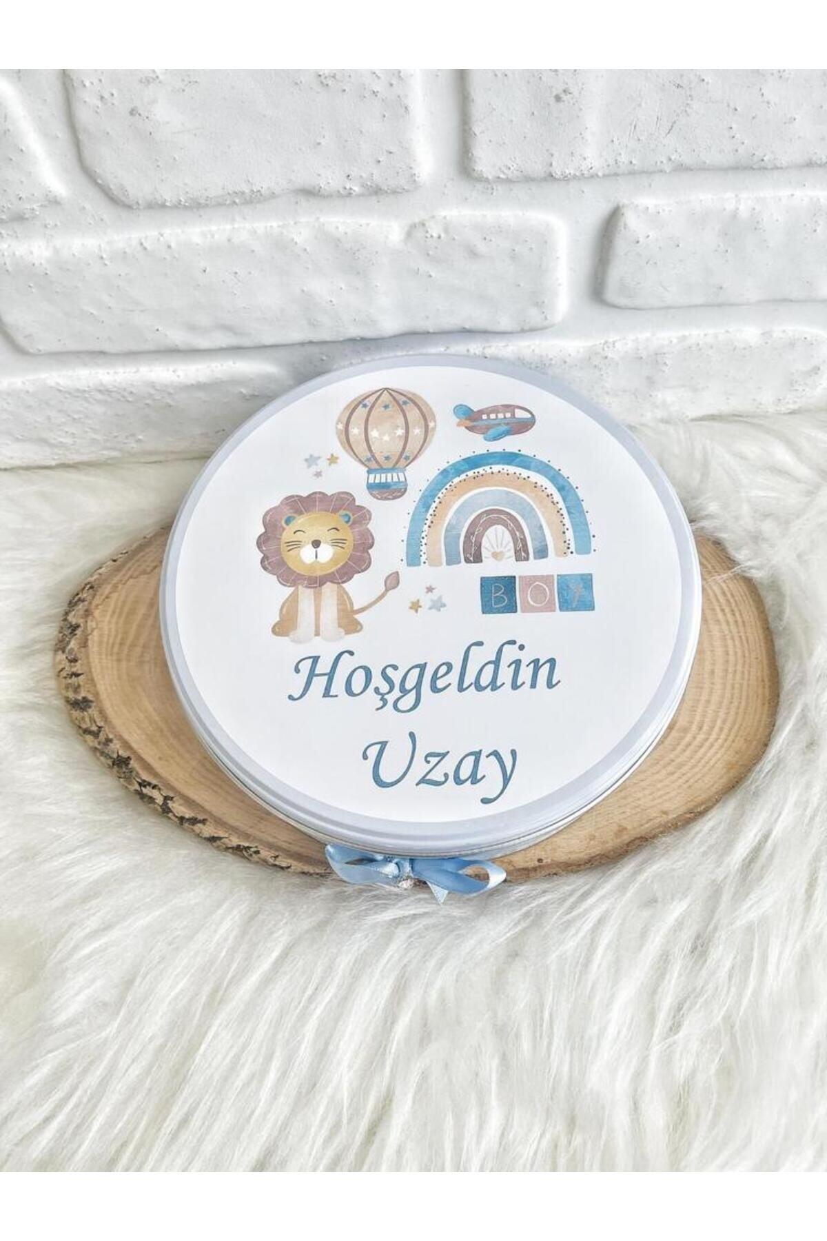 Angel Gift Chocolate 50 Adet Aslan Isme Özel Hoşgeldin Erkek Bebek Hediyelik Doğum Çikolatası fotoğrafı 6 (önizleme)