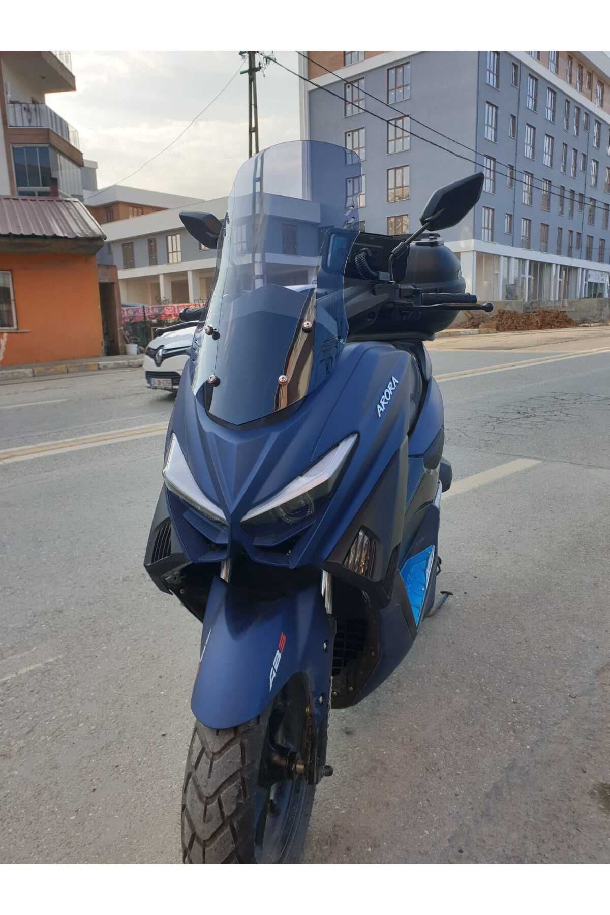 Arora Max T 150 Siperlik Ön Cam 2022-2025 Model 55cm Füme Renkli 4mm KISA SPOR CAM