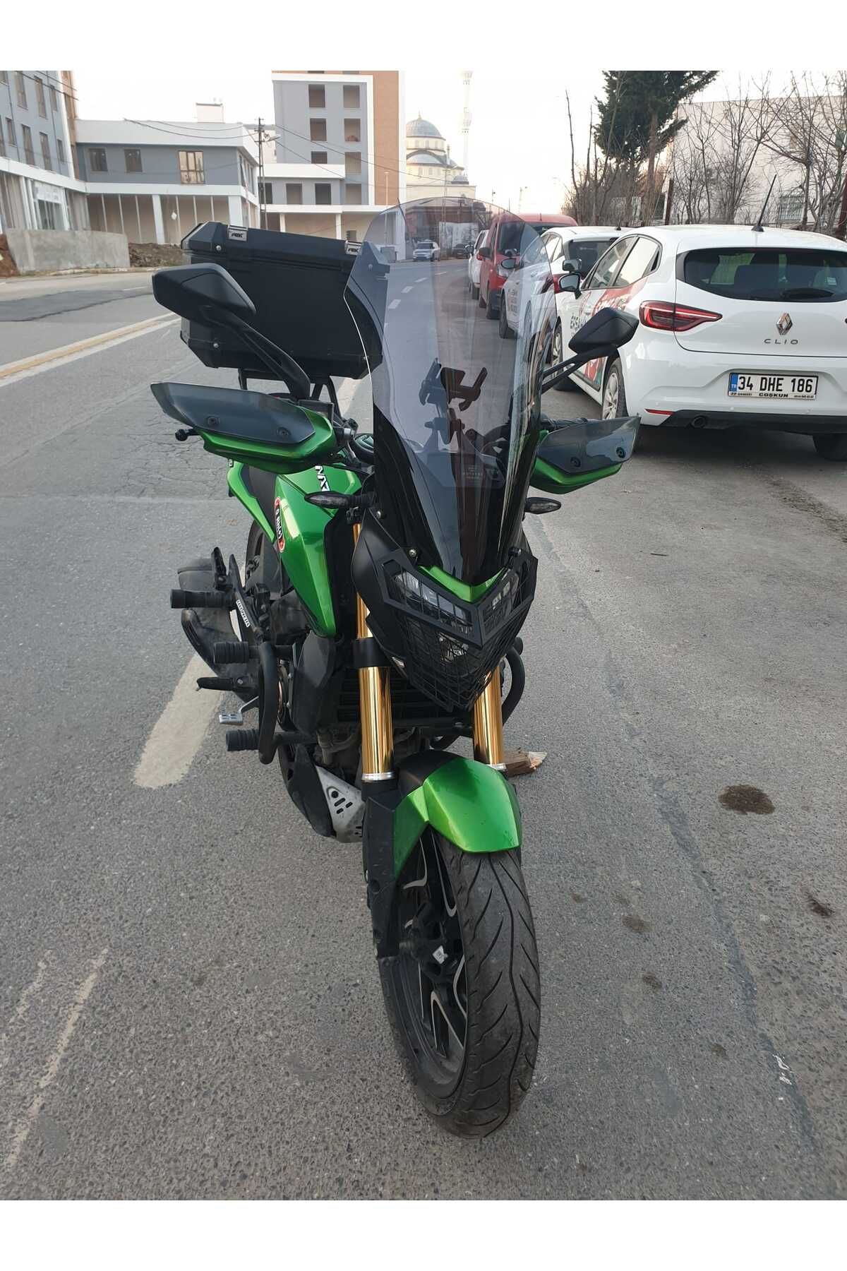 Bajaj Dominar 400 Siperlik Ön Cam 2017-2025 Model 58cm Füme Renkli 4mm ORTA BOYLU CAM